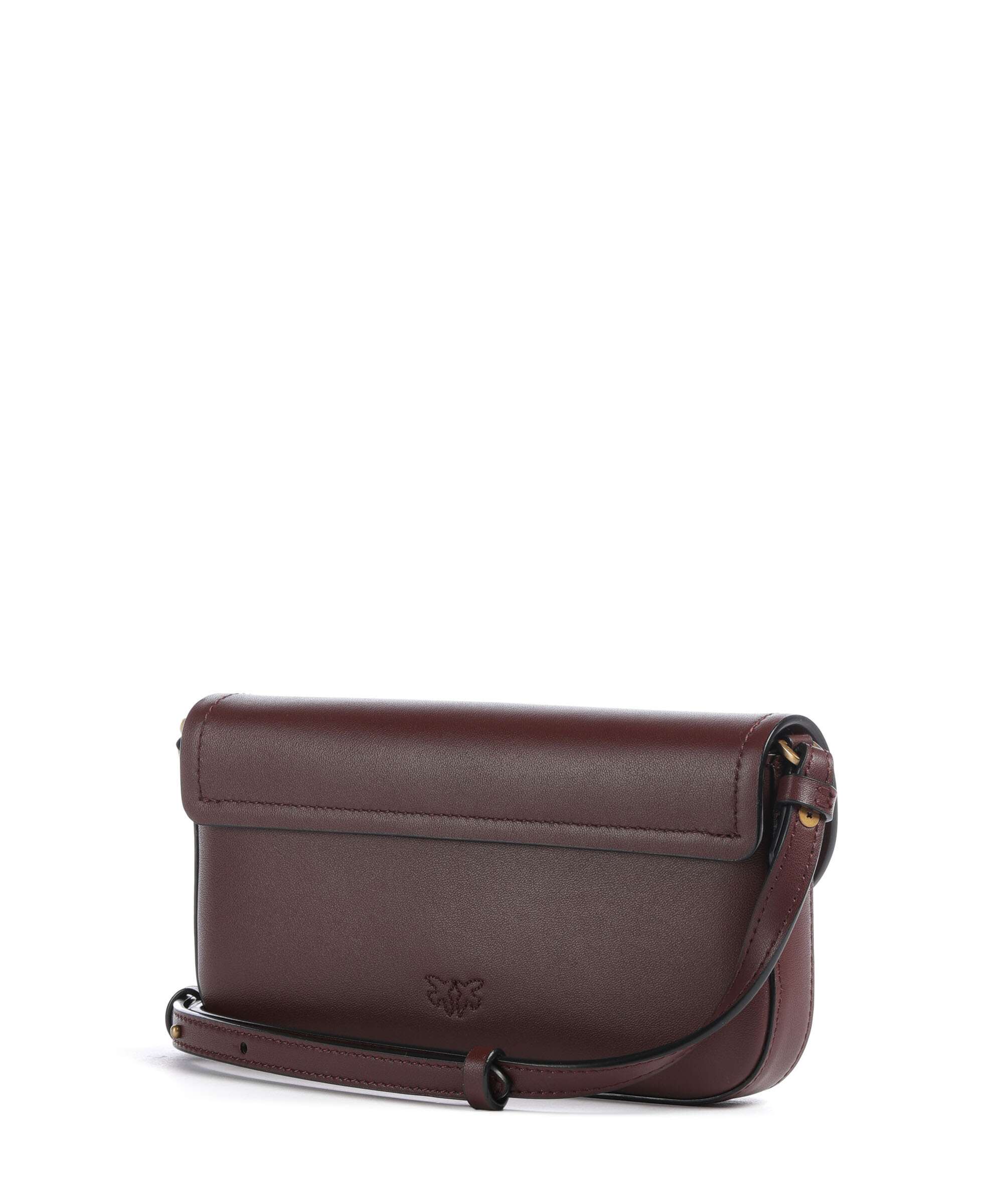 Pinko Saddle Flat Crossbody tas rosso vino/antique gold - Image 2
