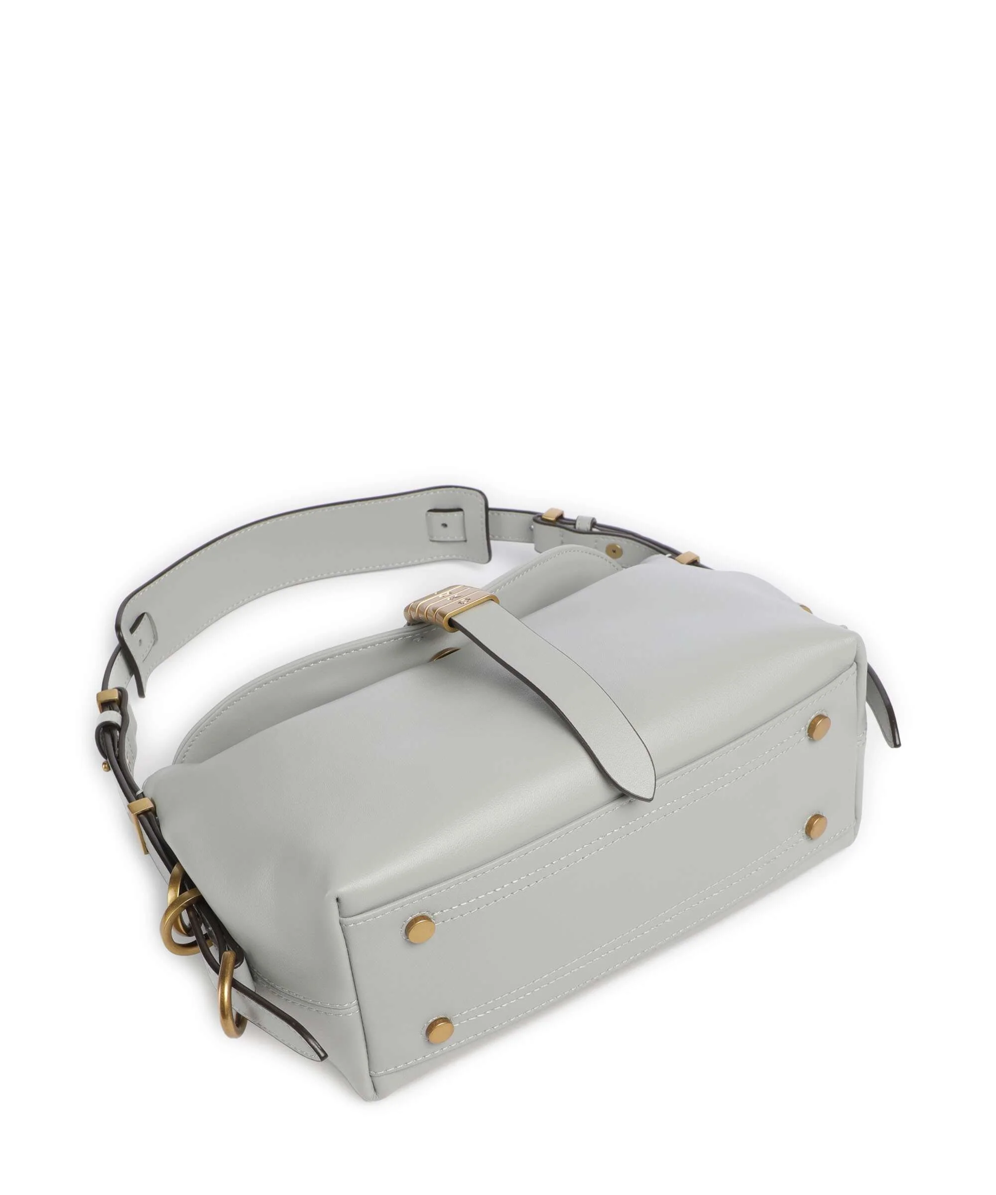 Pinko Saddle Horizontal Mini Schoudertas grigio perla/antique gold - Image 5