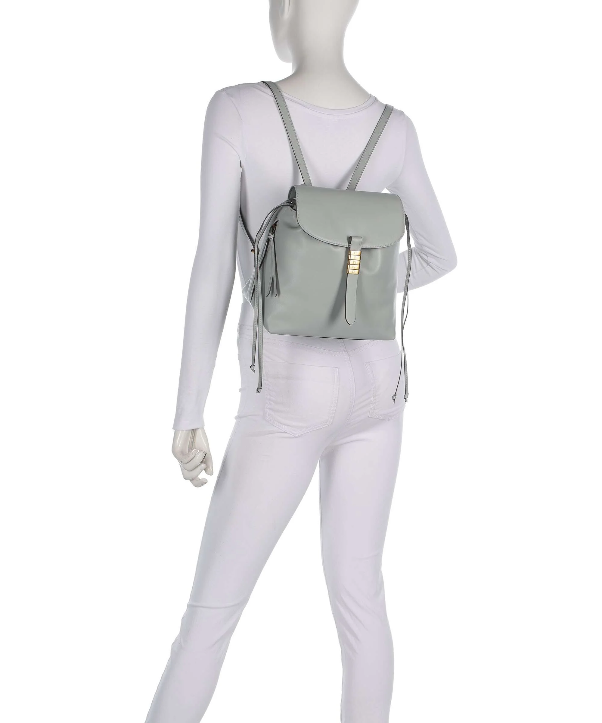 Pinko Saddle Rugzak-tas grigio perla/antique gold - Image 3