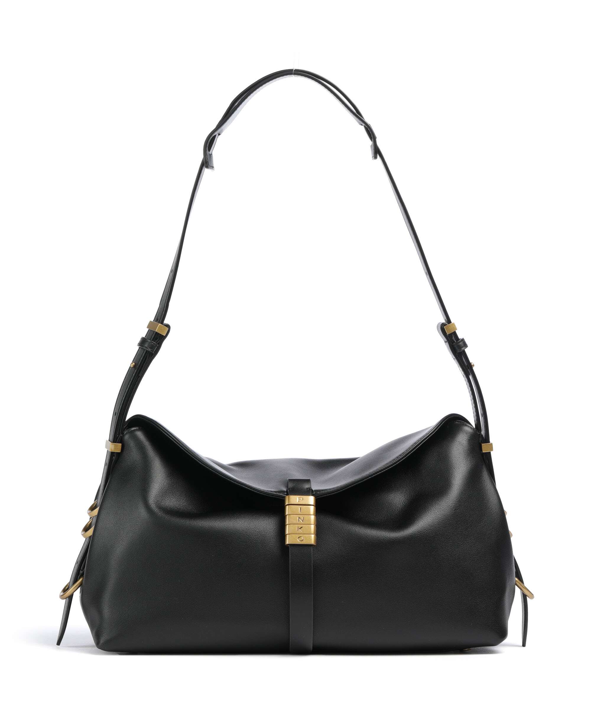 Pinko Saddle Schoudertas nero/antique gold