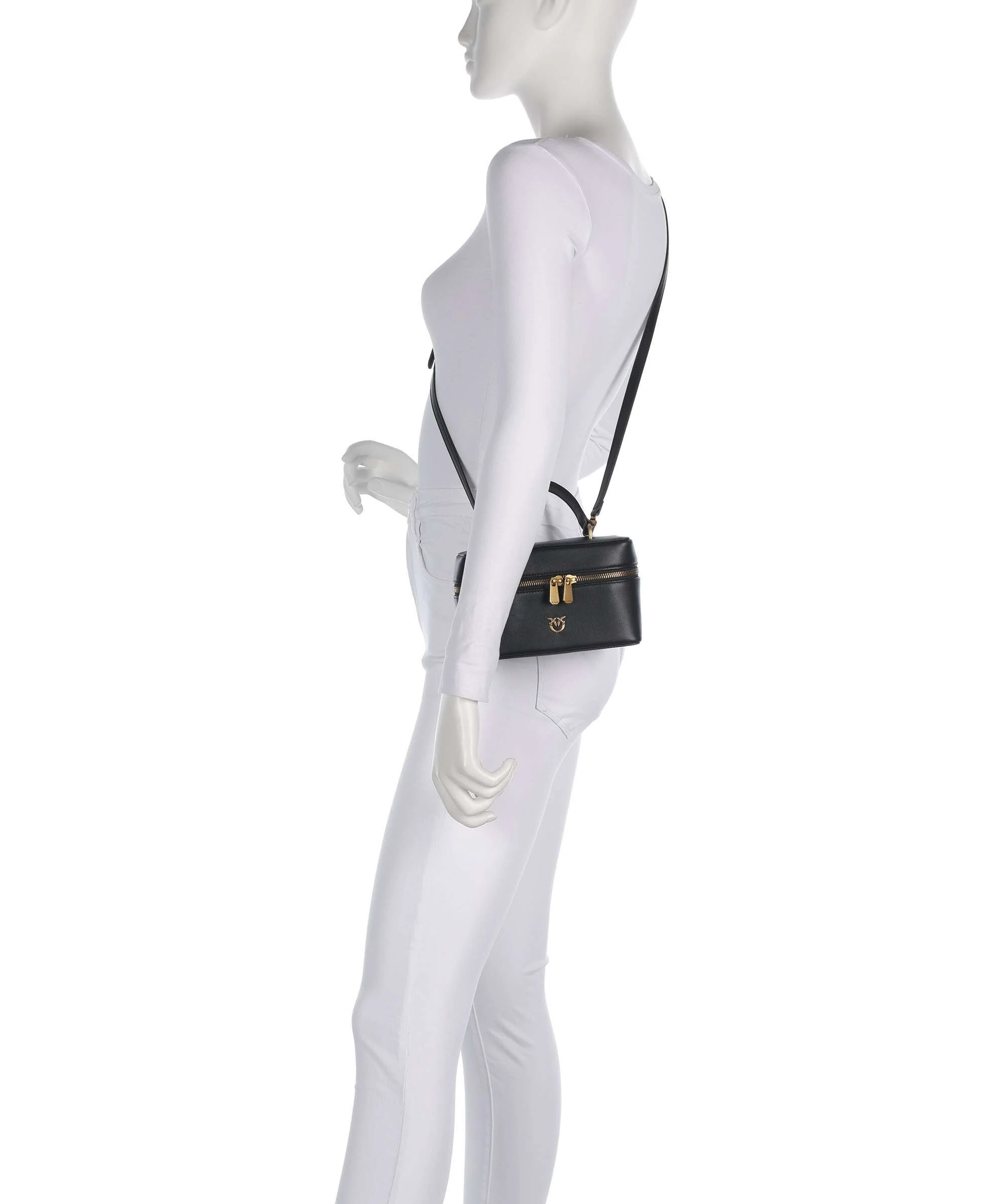 Pinko Vanity Mini Crossbody tas nero/antique gold - Image 3