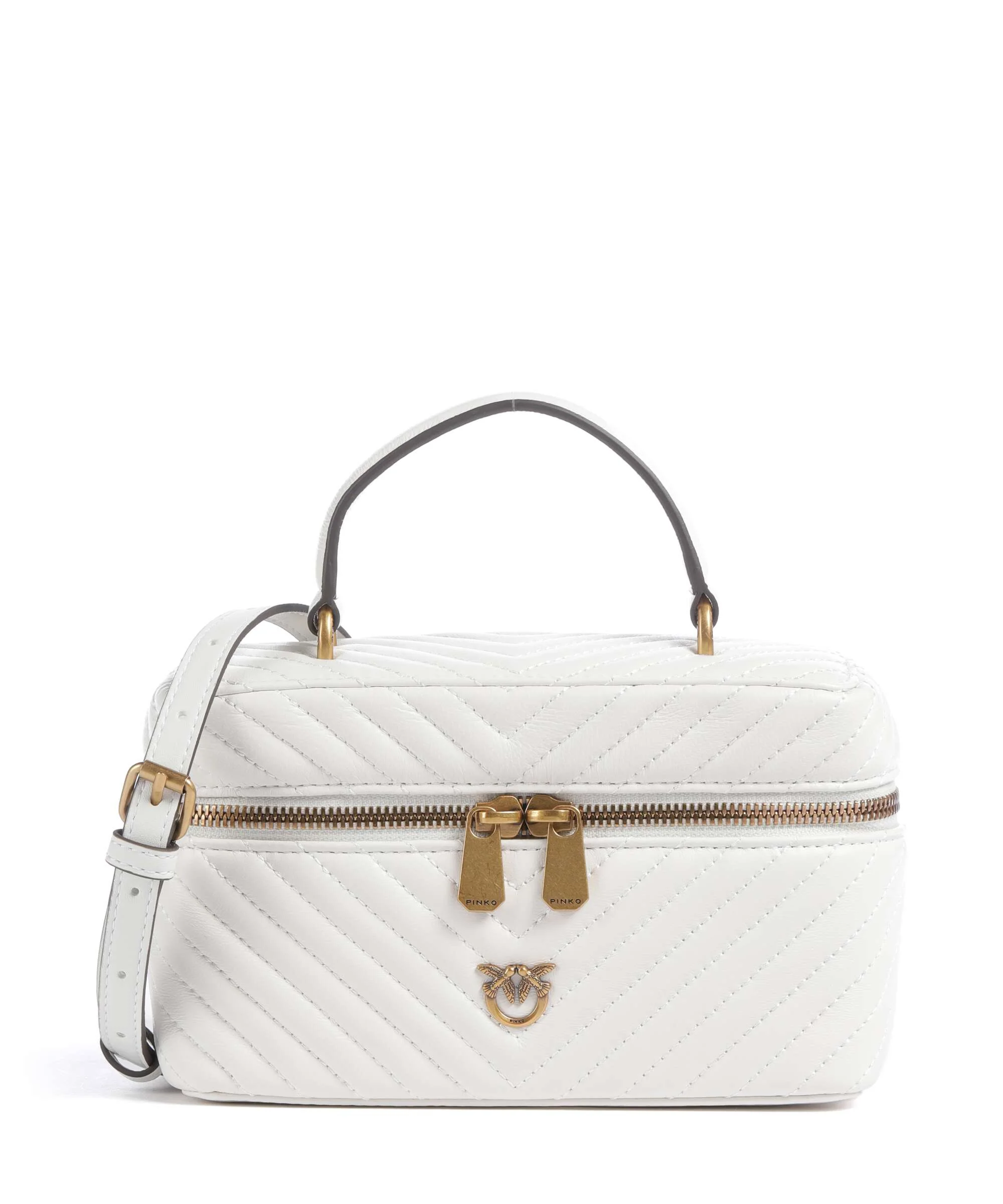 Pinko Vanity Mini Handtas bianco nembo/antique gold