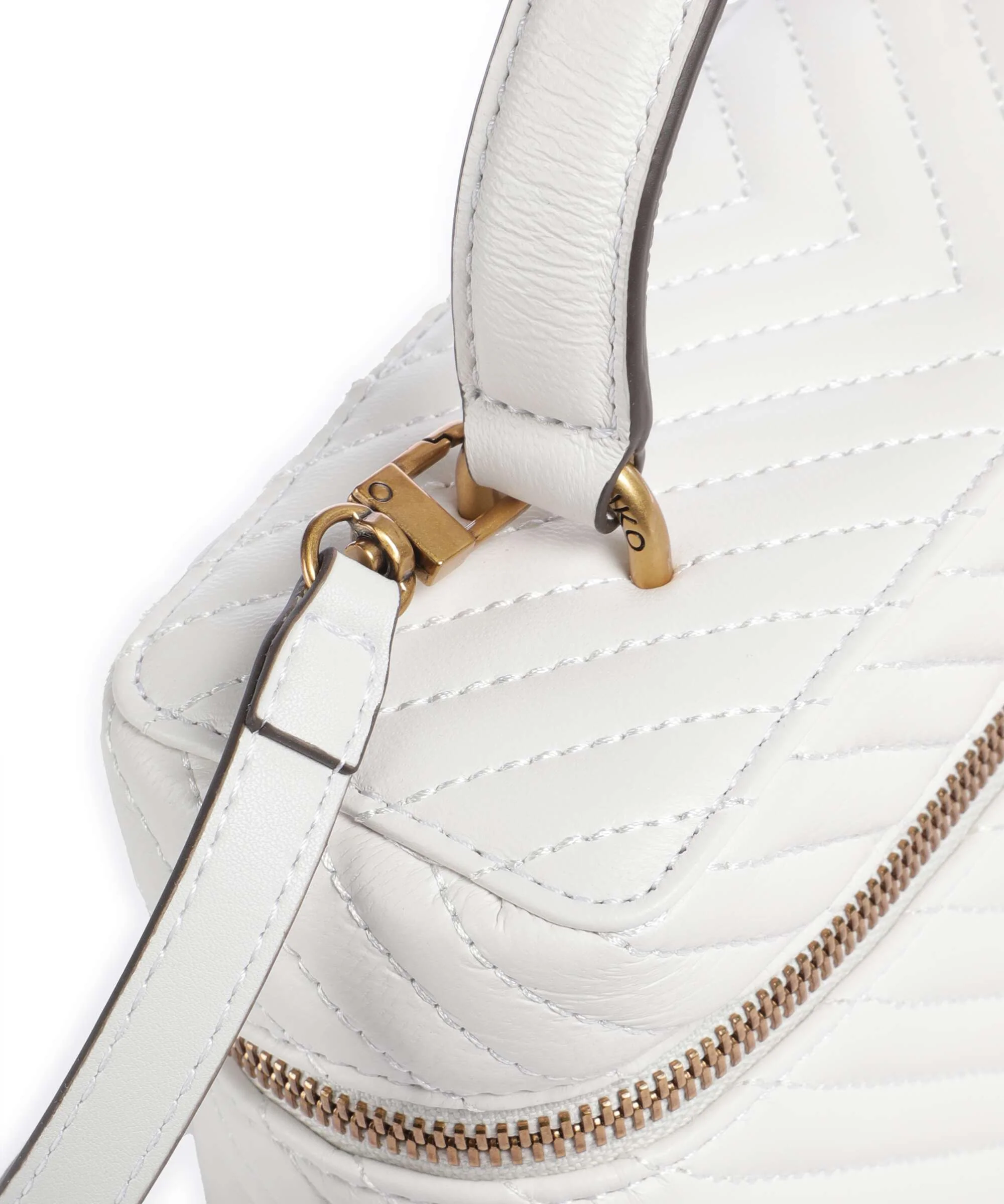 Pinko Vanity Mini Handtas bianco nembo/antique gold - Image 4