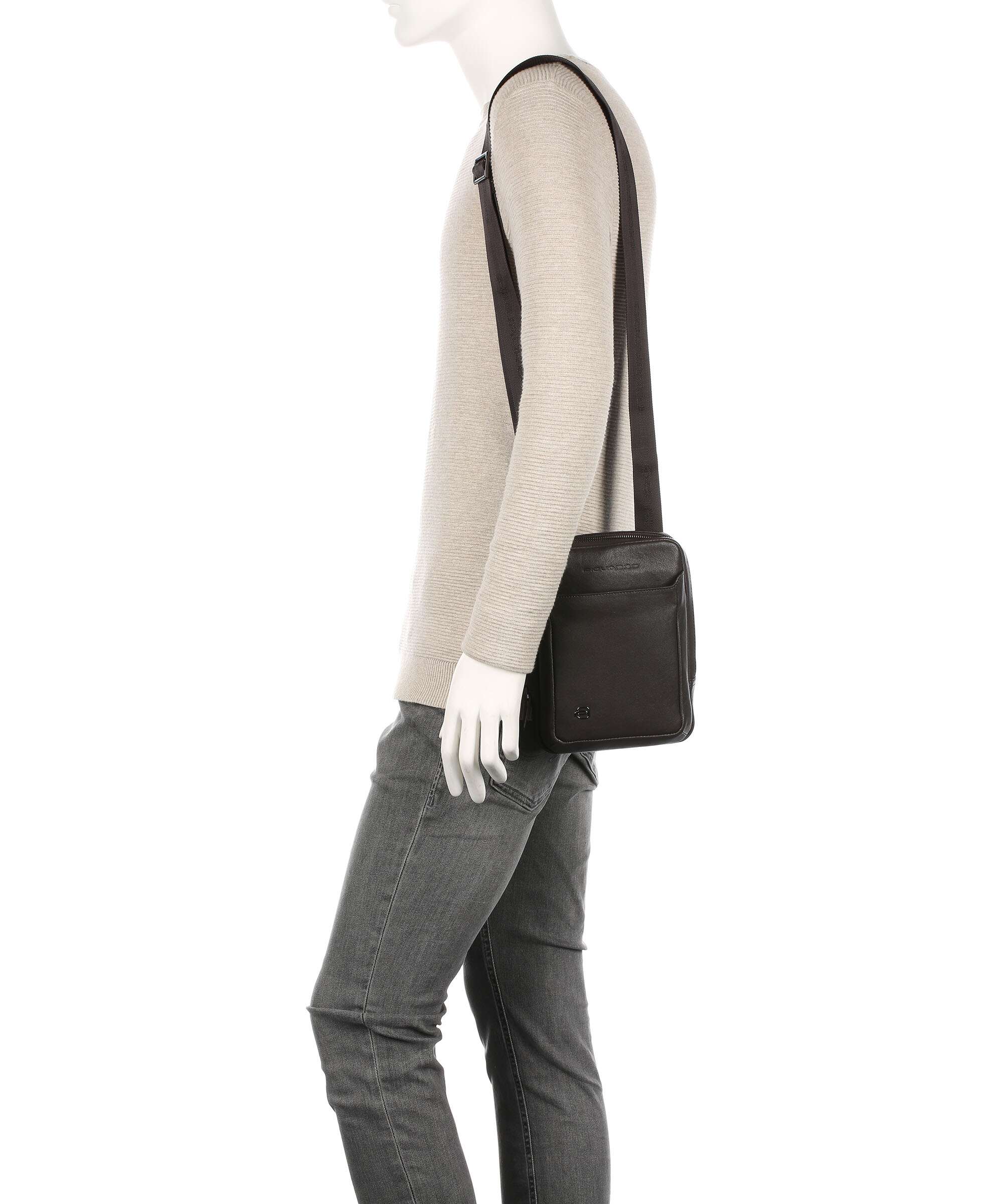 Piquadro Black Square Crossbody tas testa di moro - Image 3