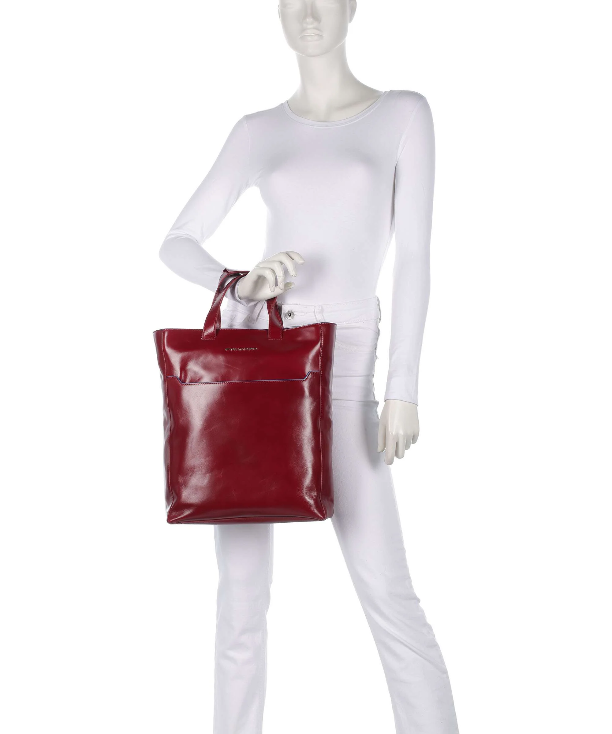 Piquadro Blue Square Hobo tas red - Image 3
