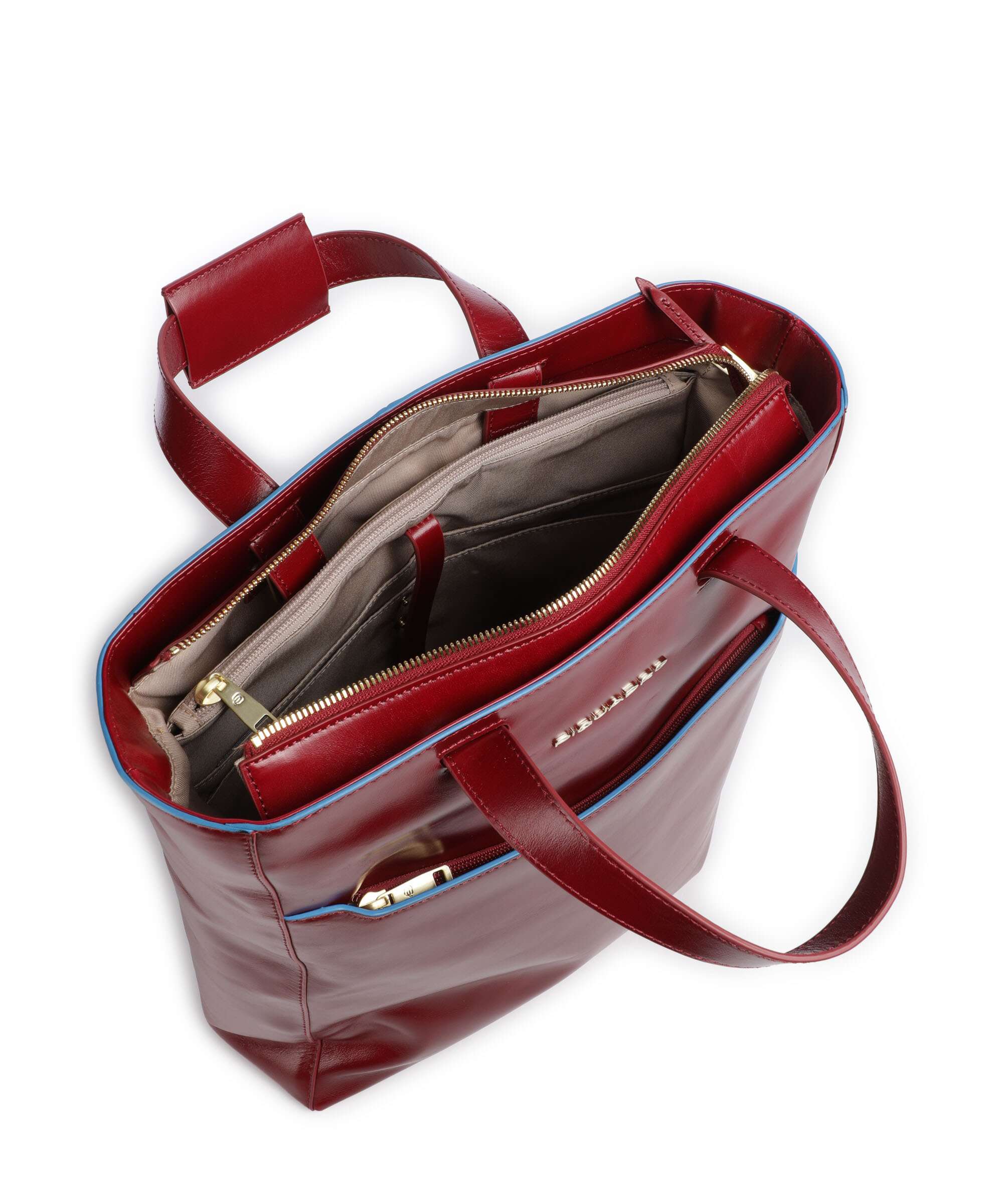 Piquadro Blue Square Hobo tas red - Image 5