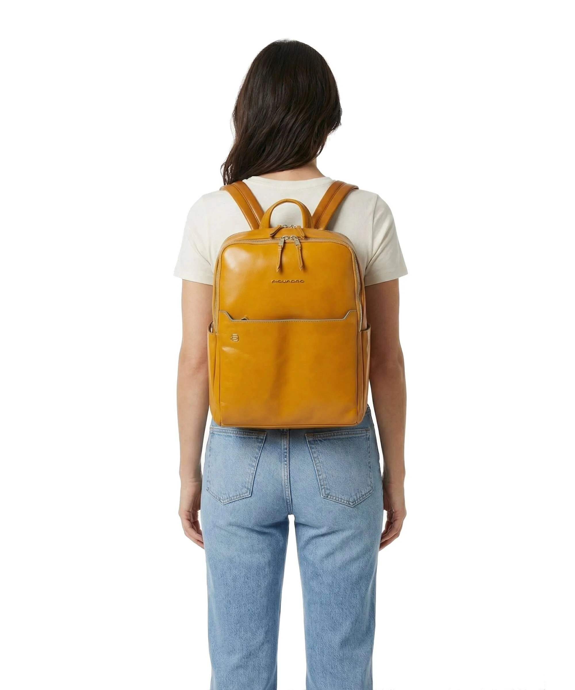 Piquadro Blue Square Rugzak mustard - Image 5