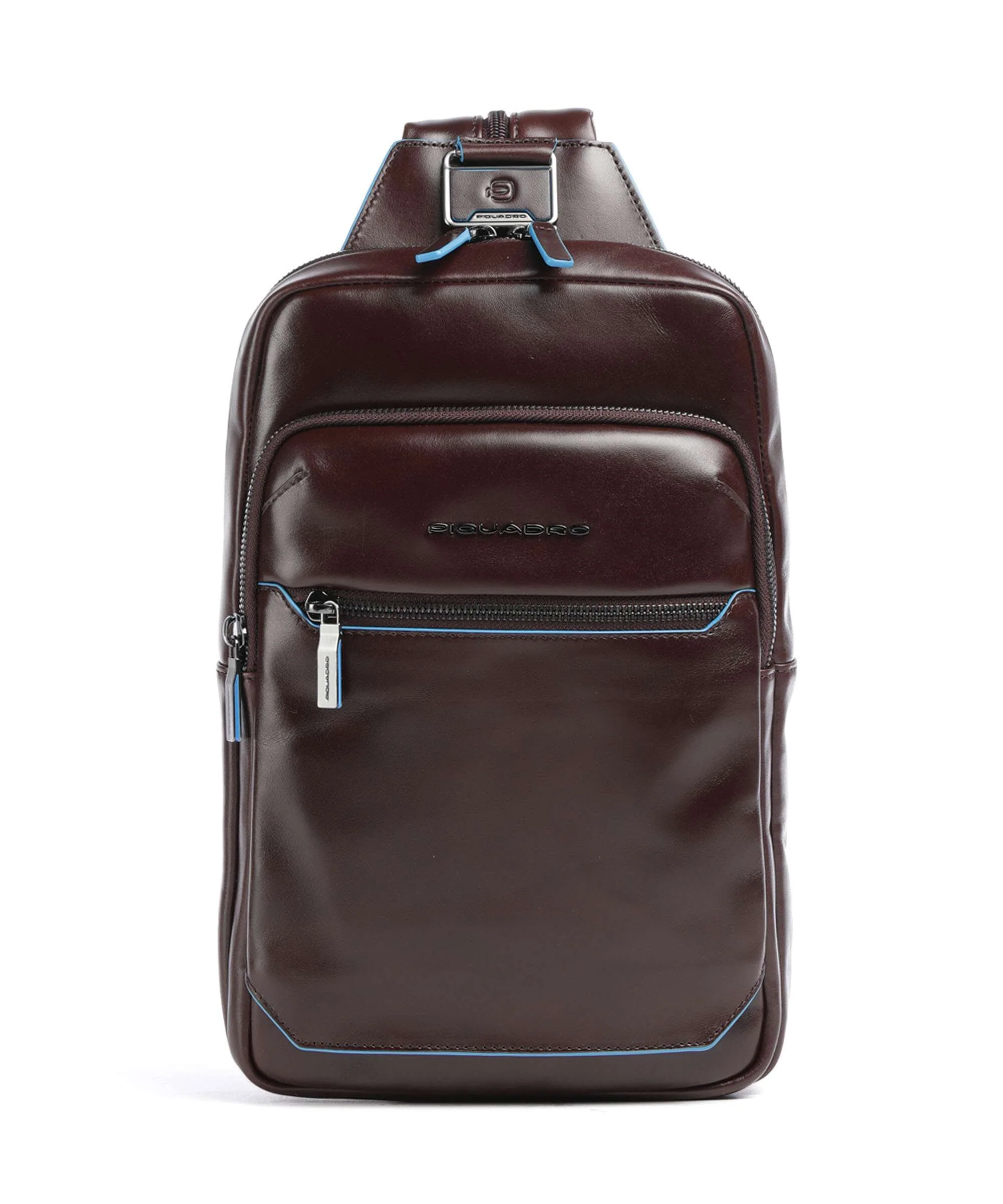 Piquadro Blue Square Sling rugzak mogano