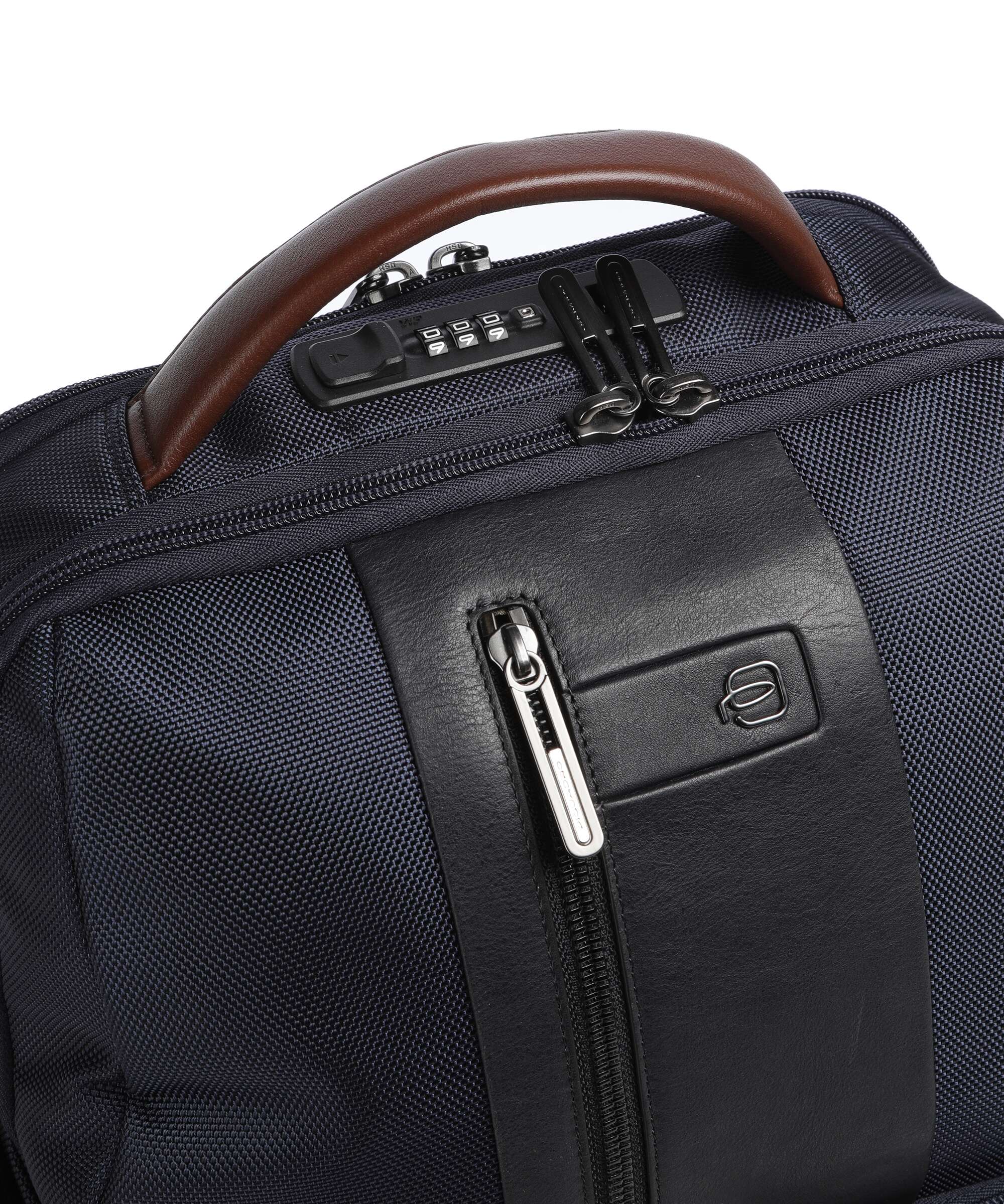 Piquadro Brief 2 Laptop rugzak blue/cognac - Image 3