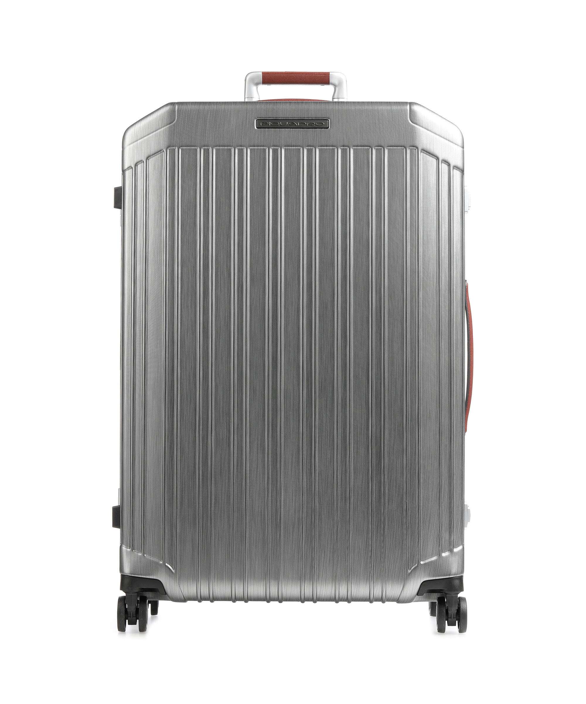 Piquadro PQLM Trolley (4 wielen) black/natural tan