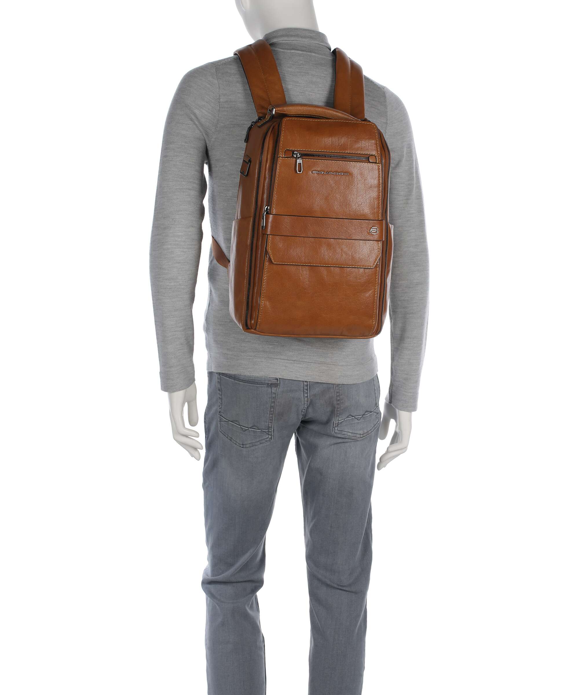 Piquadro Solm Laptop rugzak beige - Image 3