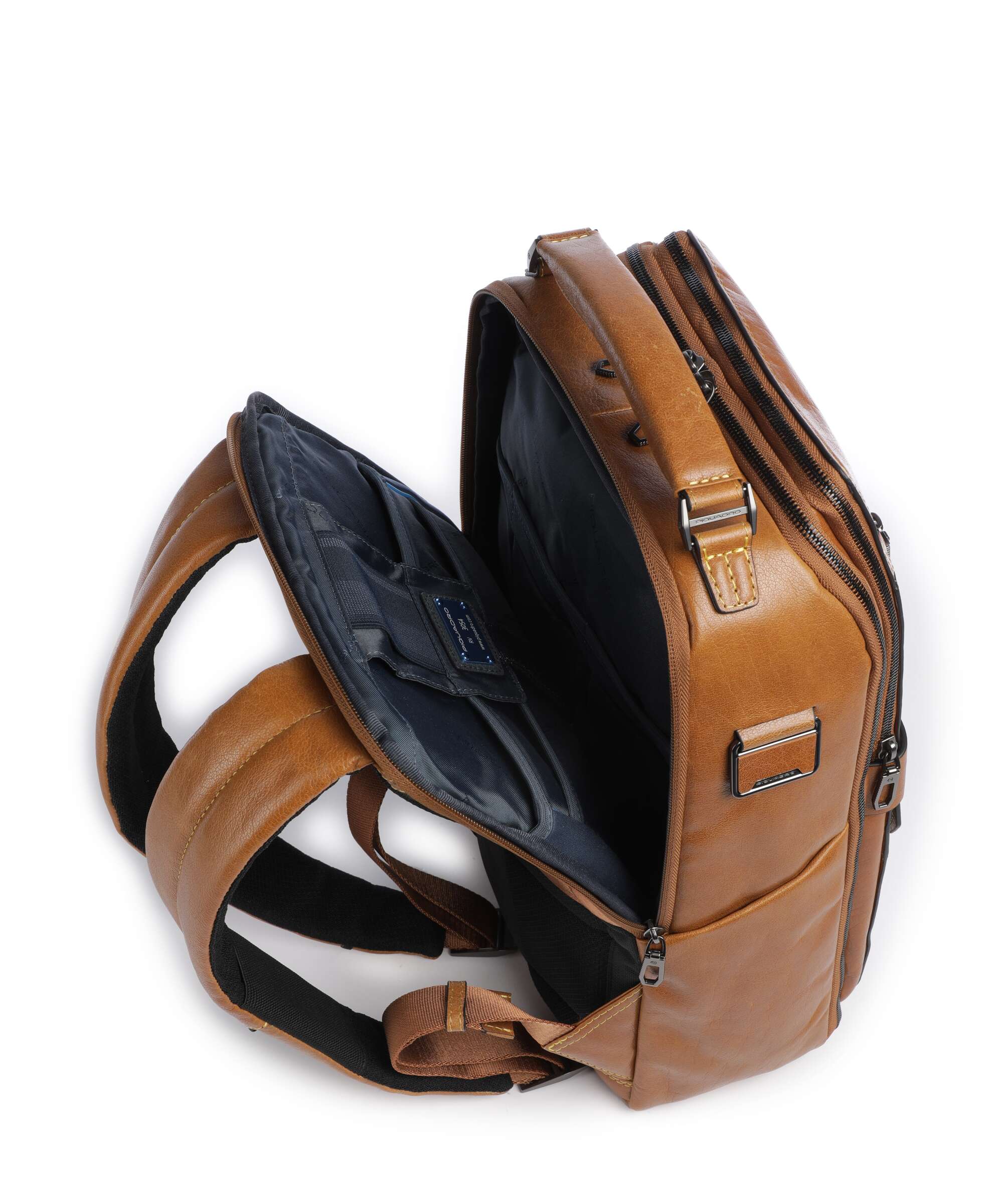 Piquadro Solm Laptop rugzak beige - Image 4