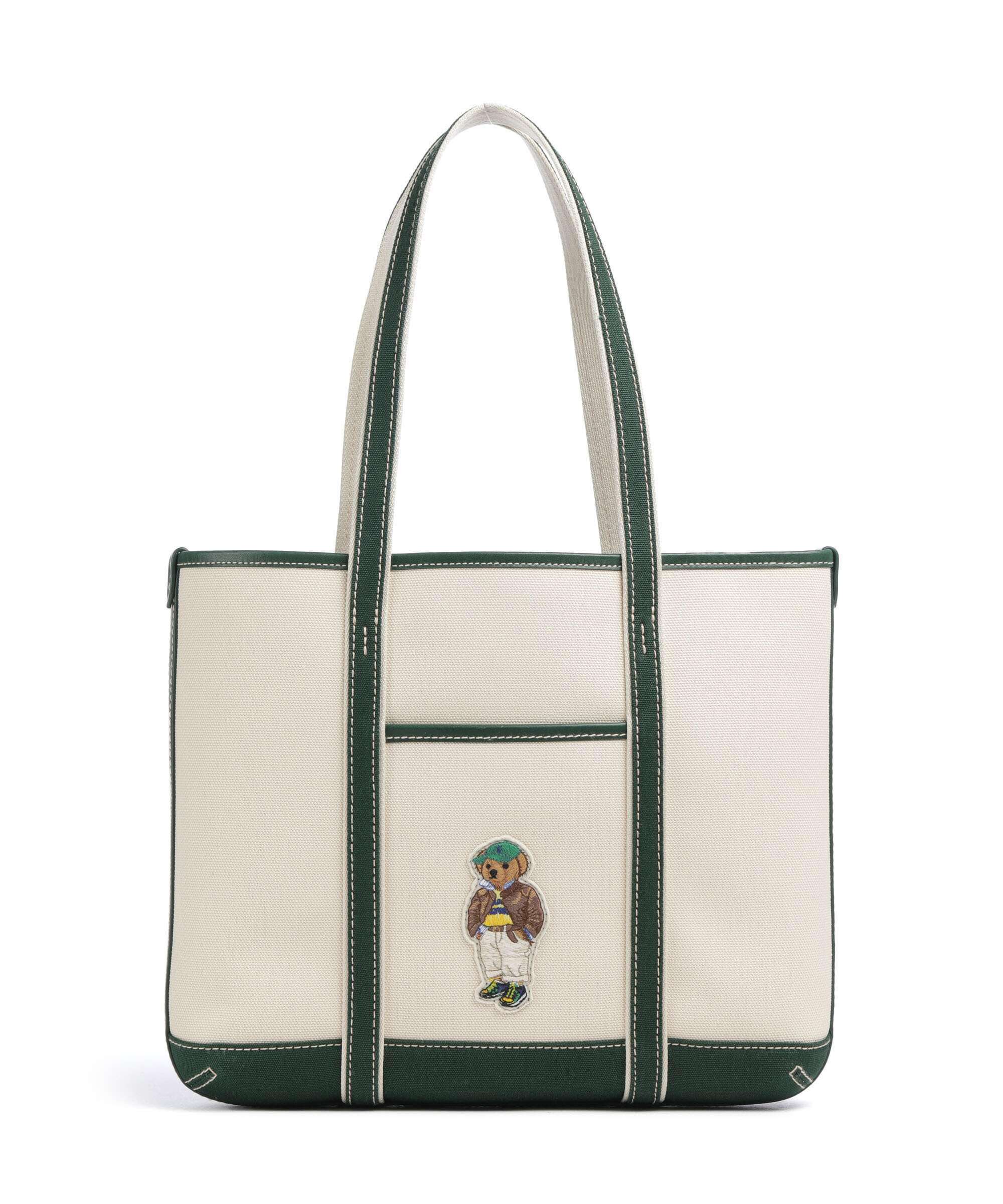 Polo Ralph Lauren Bear Fall Boodschappentas ecru/northwest pine
