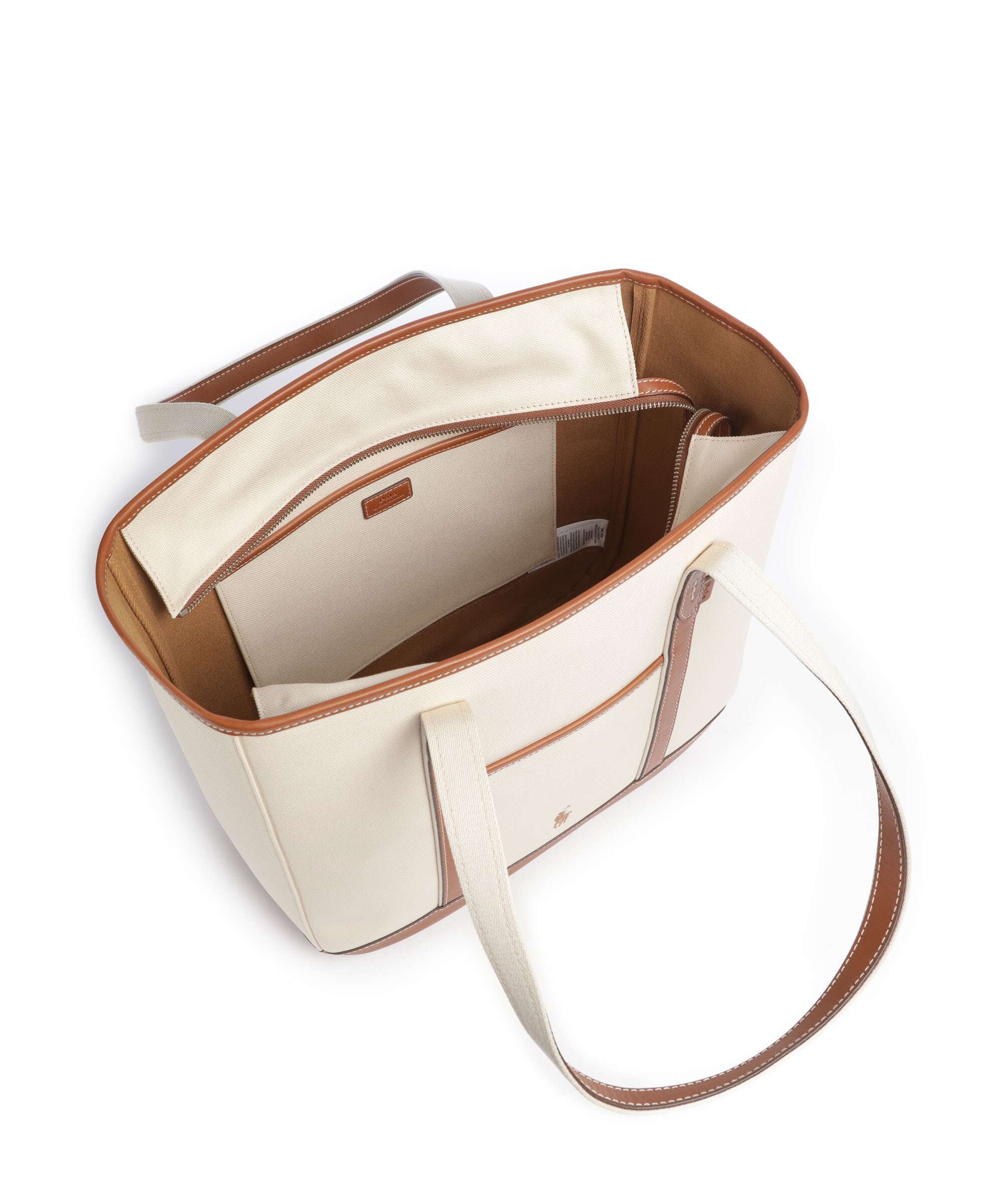 Polo Ralph Lauren Canvas Medium Boodschappentas ecru/cuoio - Image 6