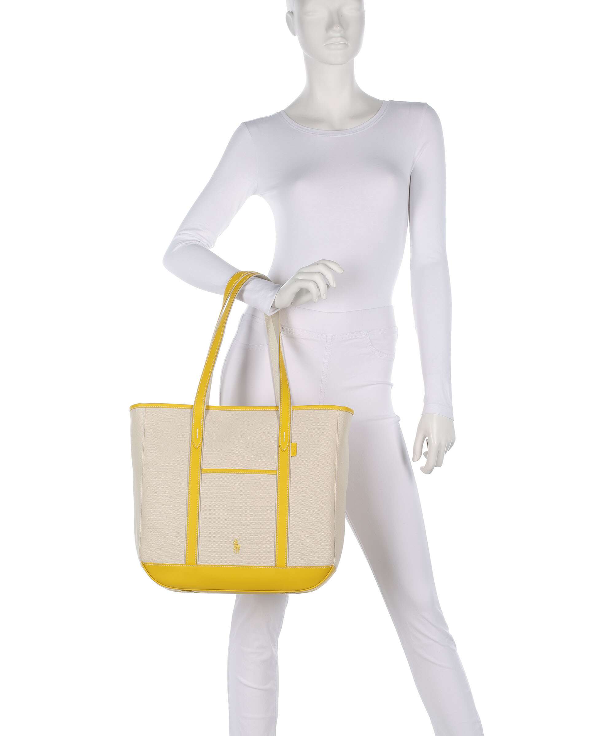 Polo Ralph Lauren Canvas Medium Boodschappentas ecru/racing yellow - Image 3