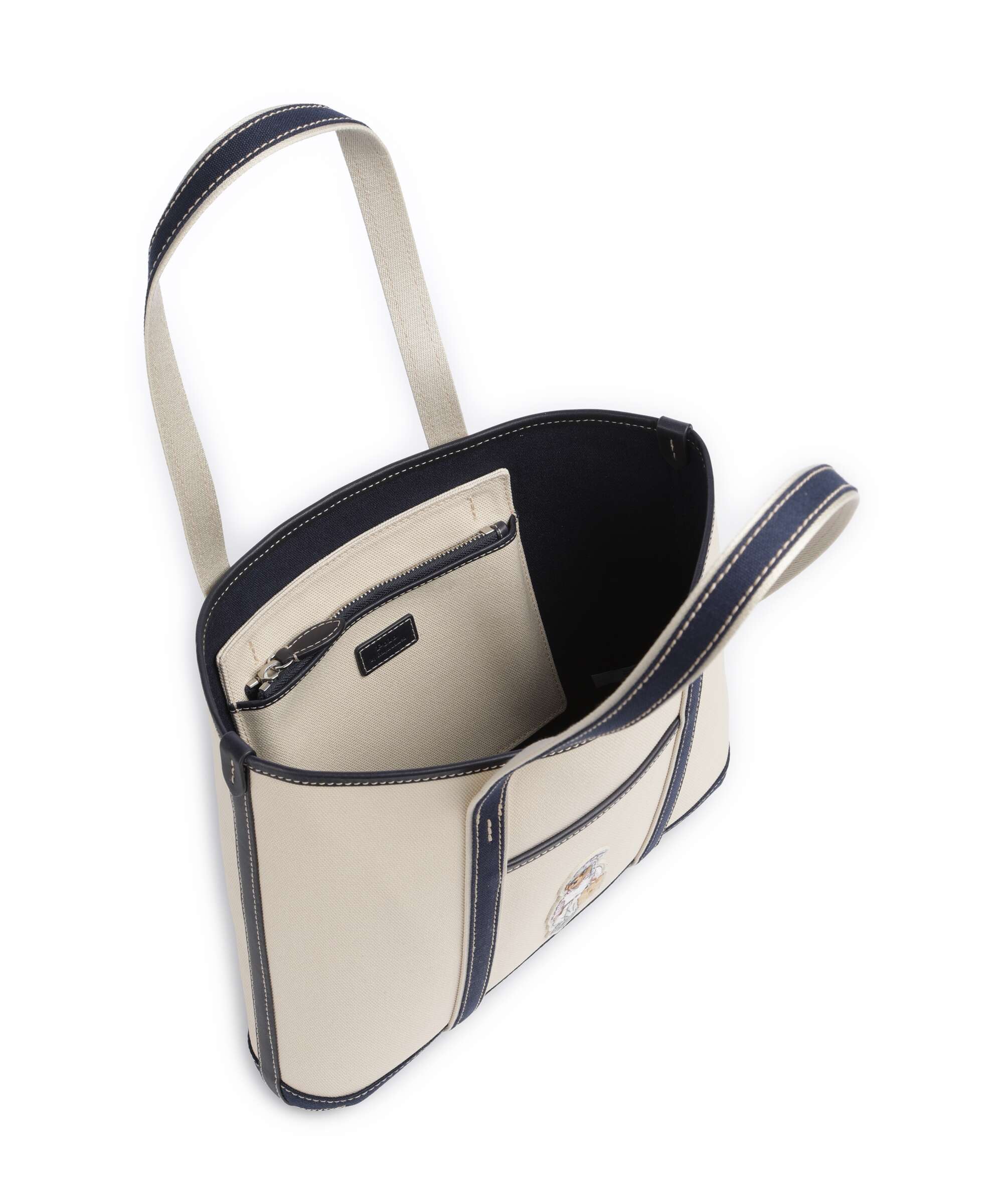 Polo Ralph Lauren Canvas Small Boodschappentas ecru/newport navy - Image 5