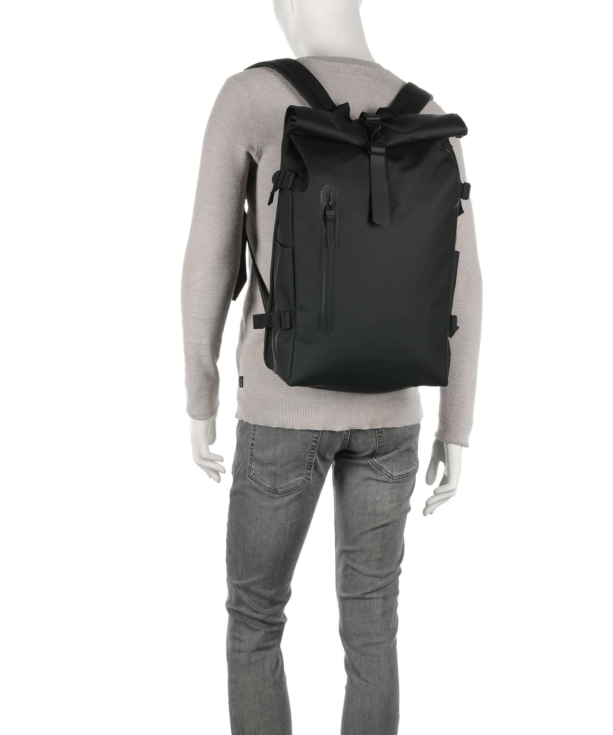 Rains Large Rolltop rugzak green - Image 3