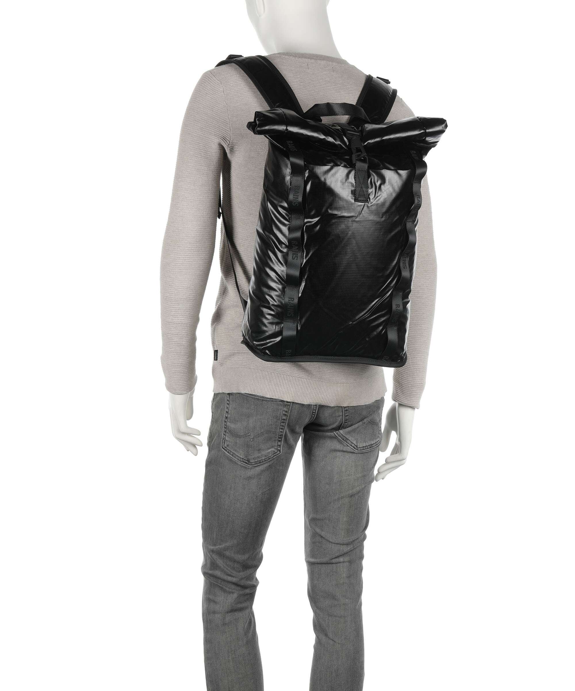 Rains Sibu Rolltop rugzak black - Image 4
