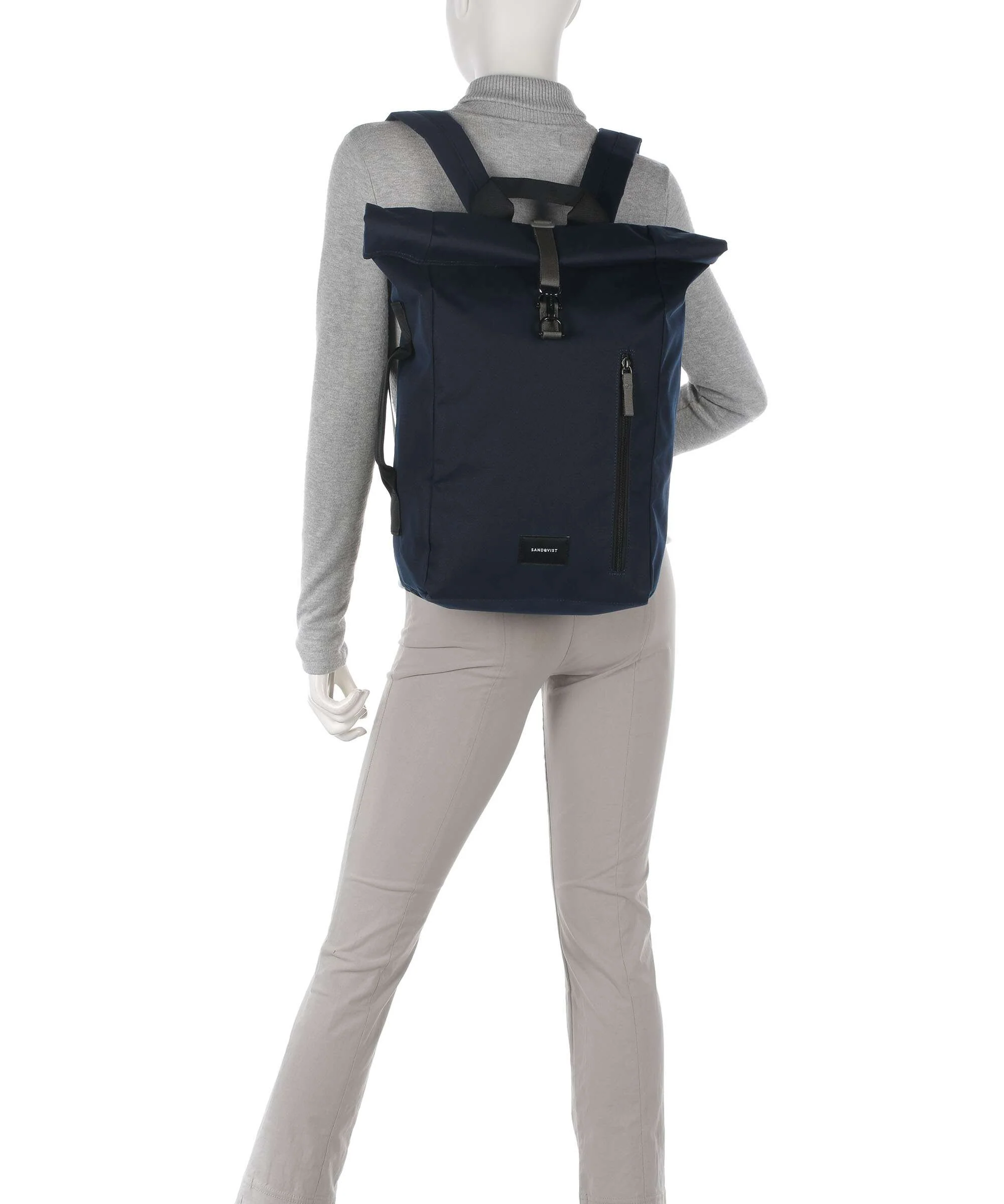 Sandqvist Ground Dante Vegan Rolltop rugzak black - Image 3