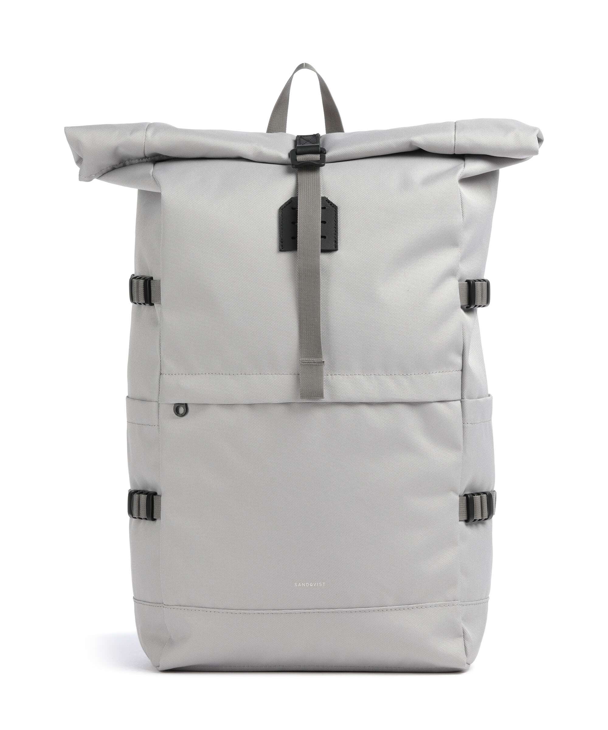 Sandqvist Icon L Rolltop rugzak light grey