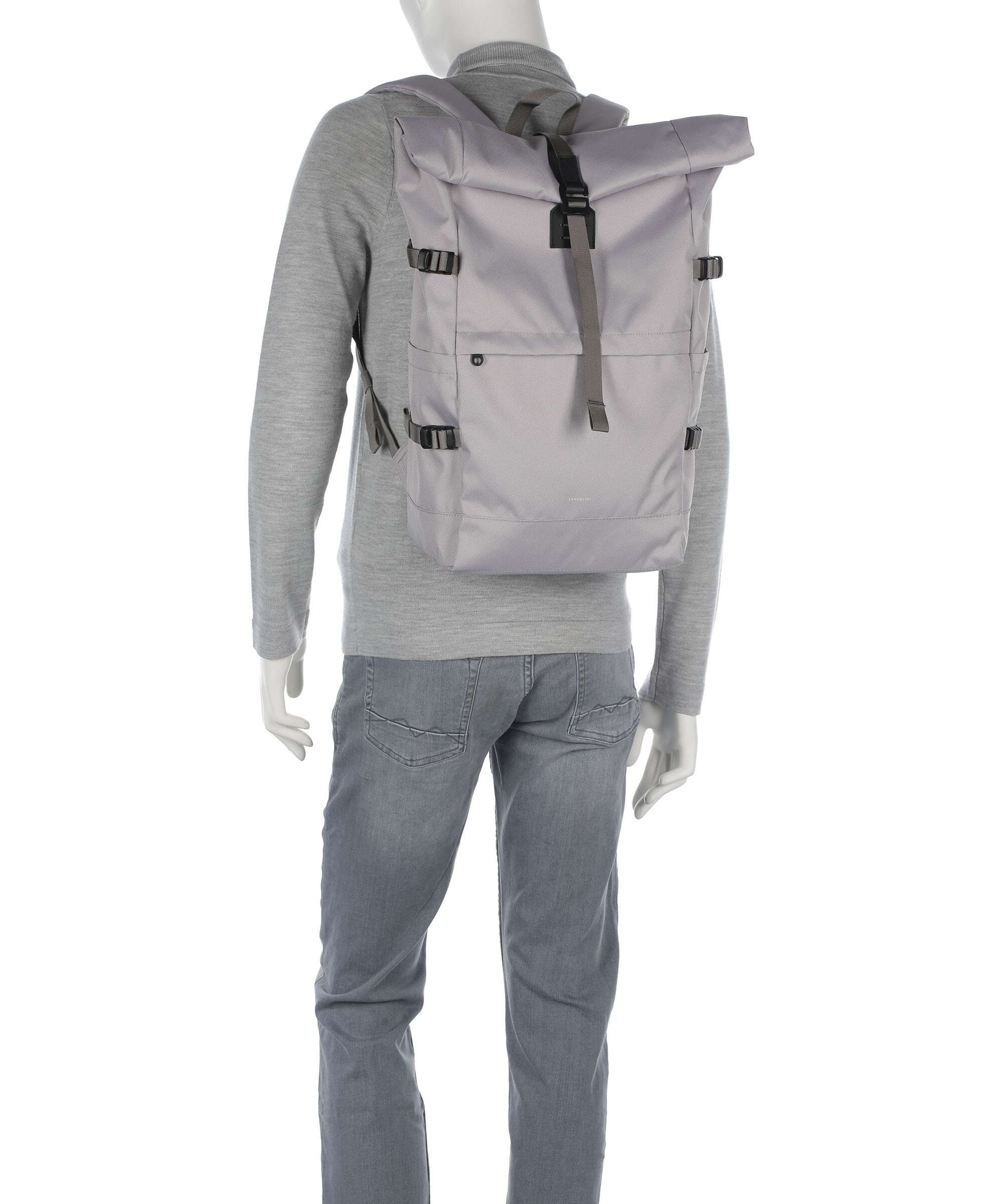 Sandqvist Icon L Rolltop rugzak light grey - Image 3