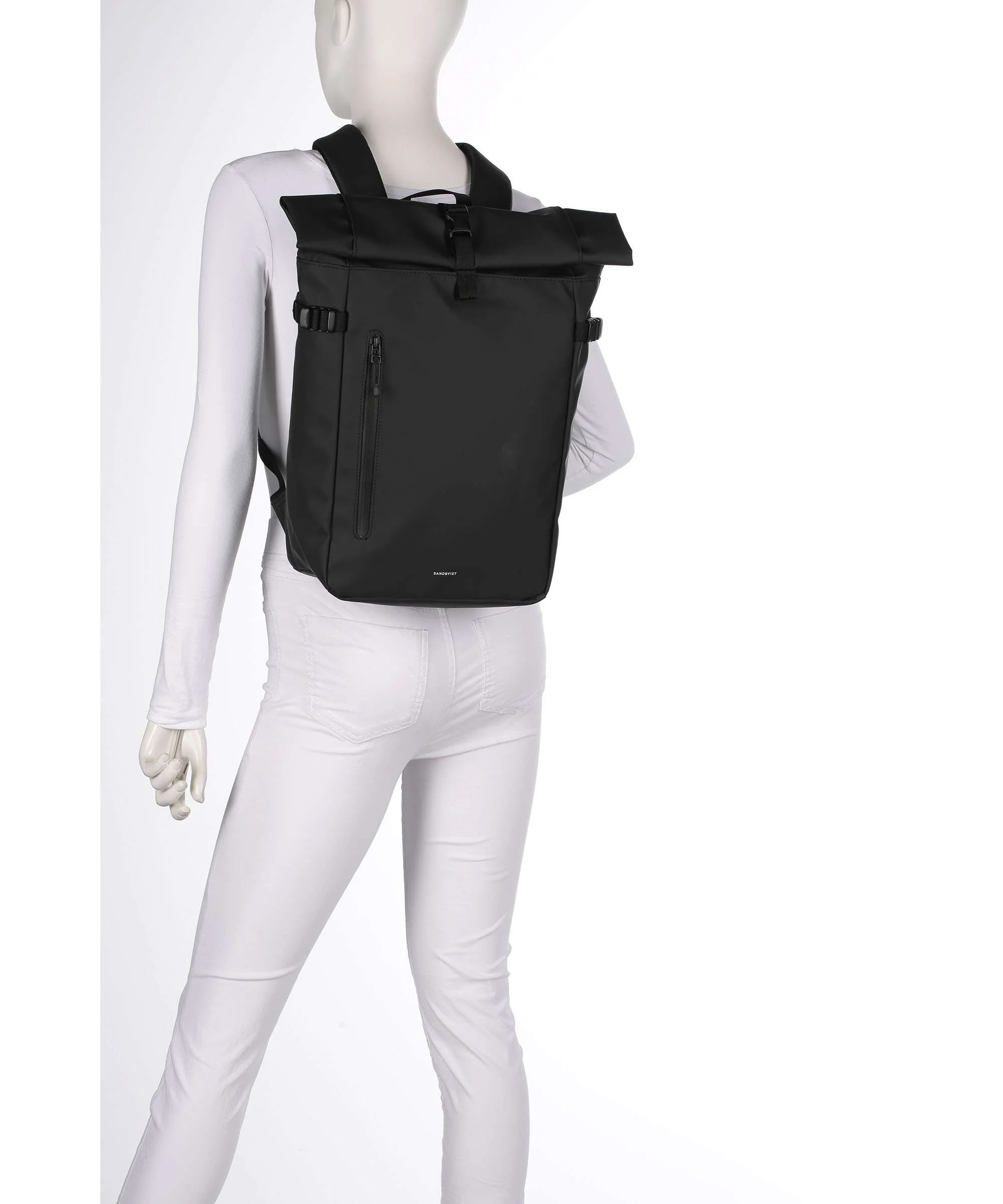 Sandqvist Stream M Rolltop rugzak black - Image 3