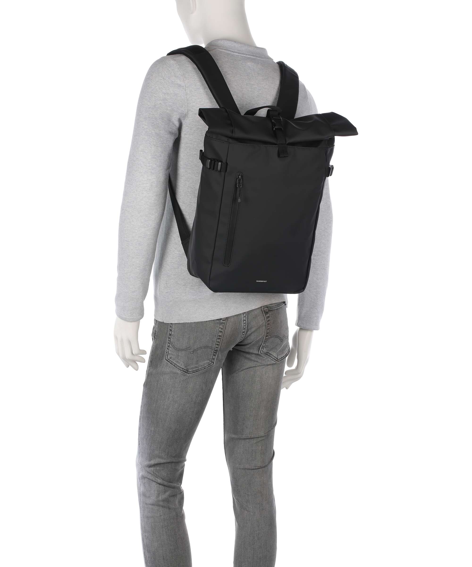 Sandqvist Stream M Rolltop rugzak black - Image 4