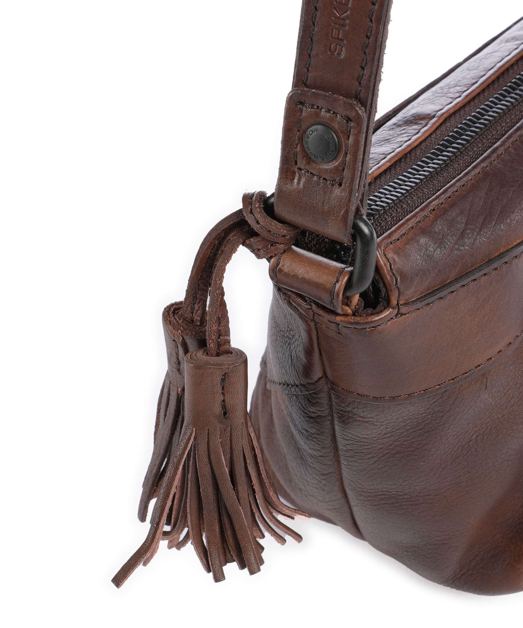 Spikes & Sparrow Apache Piperel Crossbody tas dark brown - Image 4
