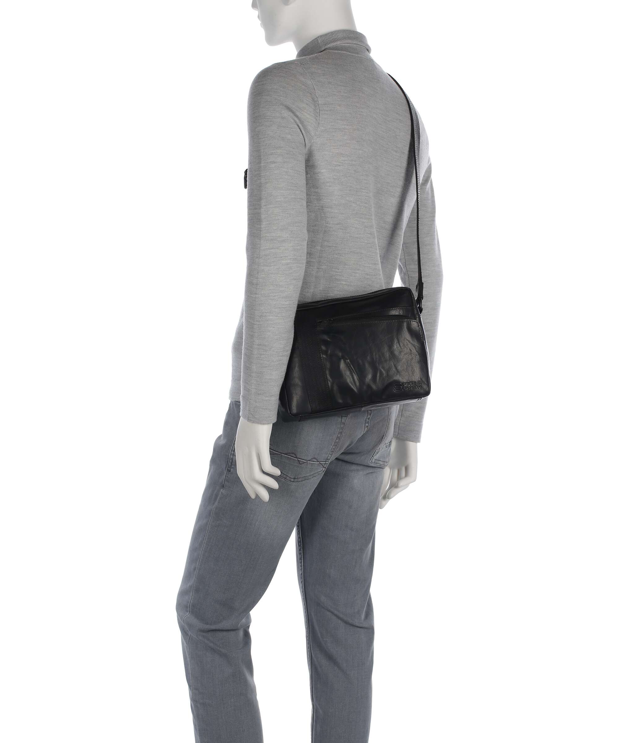Spikes & Sparrow Bronco Ayden Crossbody tas black - Image 3