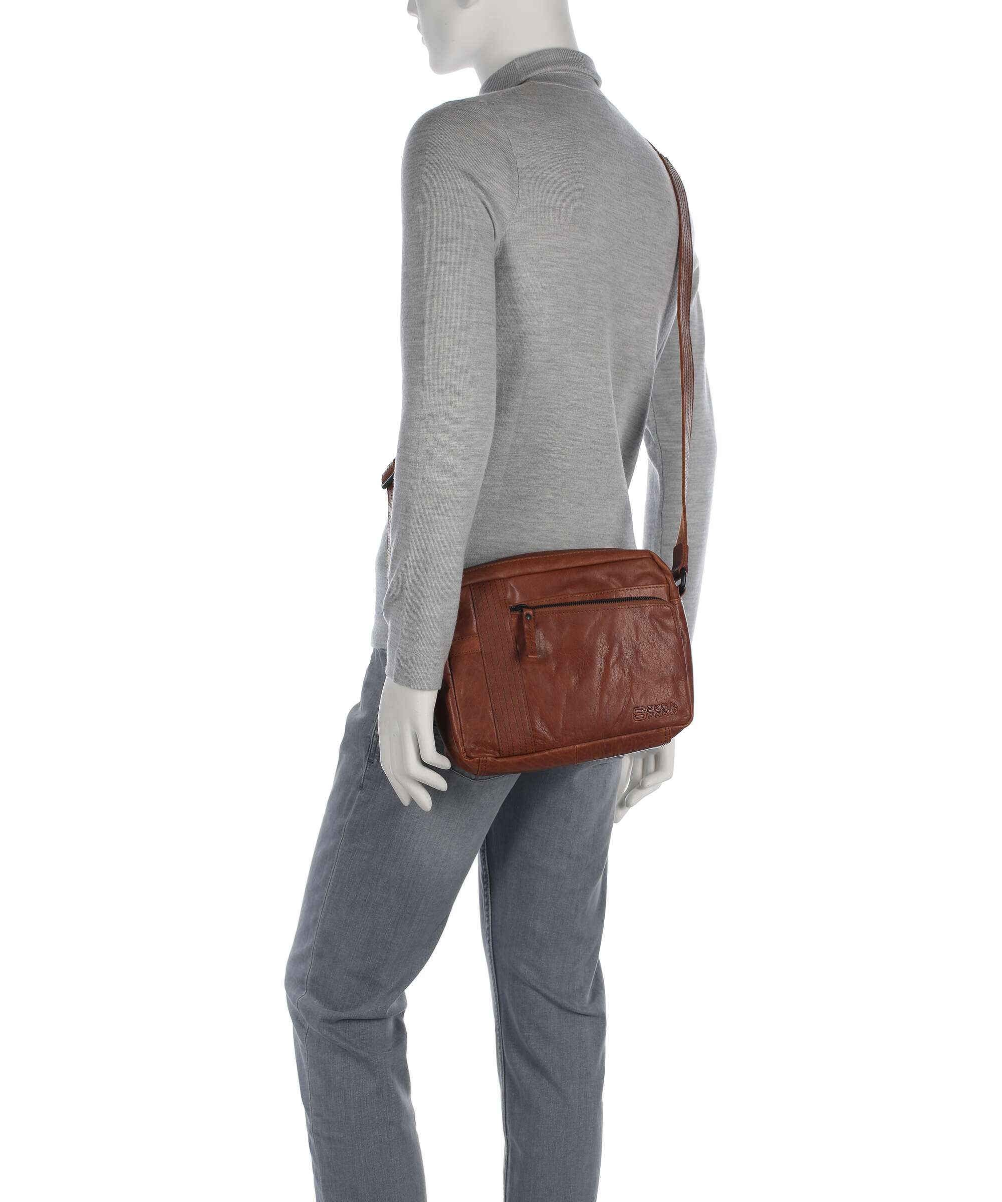 Spikes & Sparrow Bronco Ayden Crossbody tas brandy - Image 3