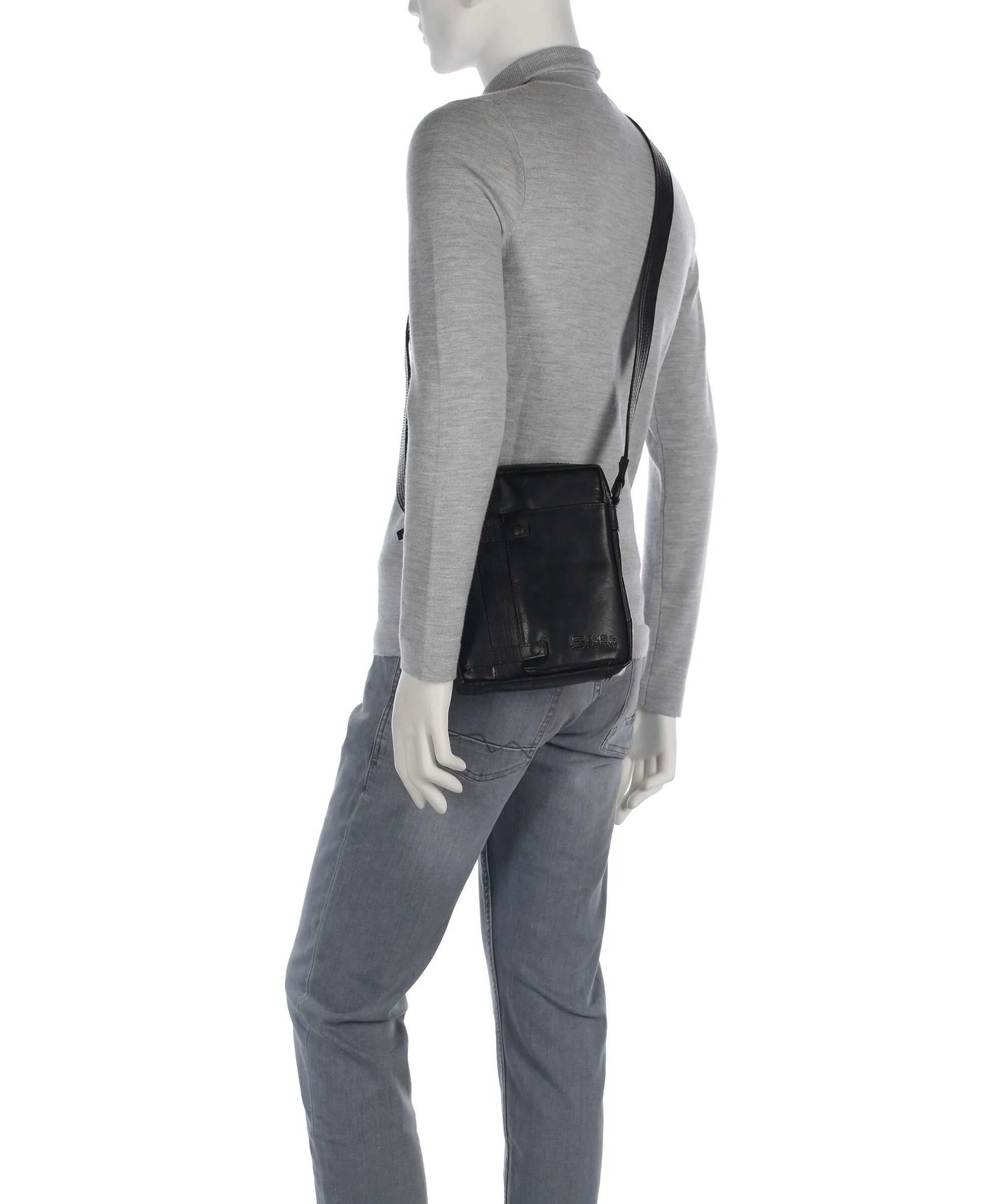 Spikes & Sparrow Bronco Benn Crossbody tas black - Image 3