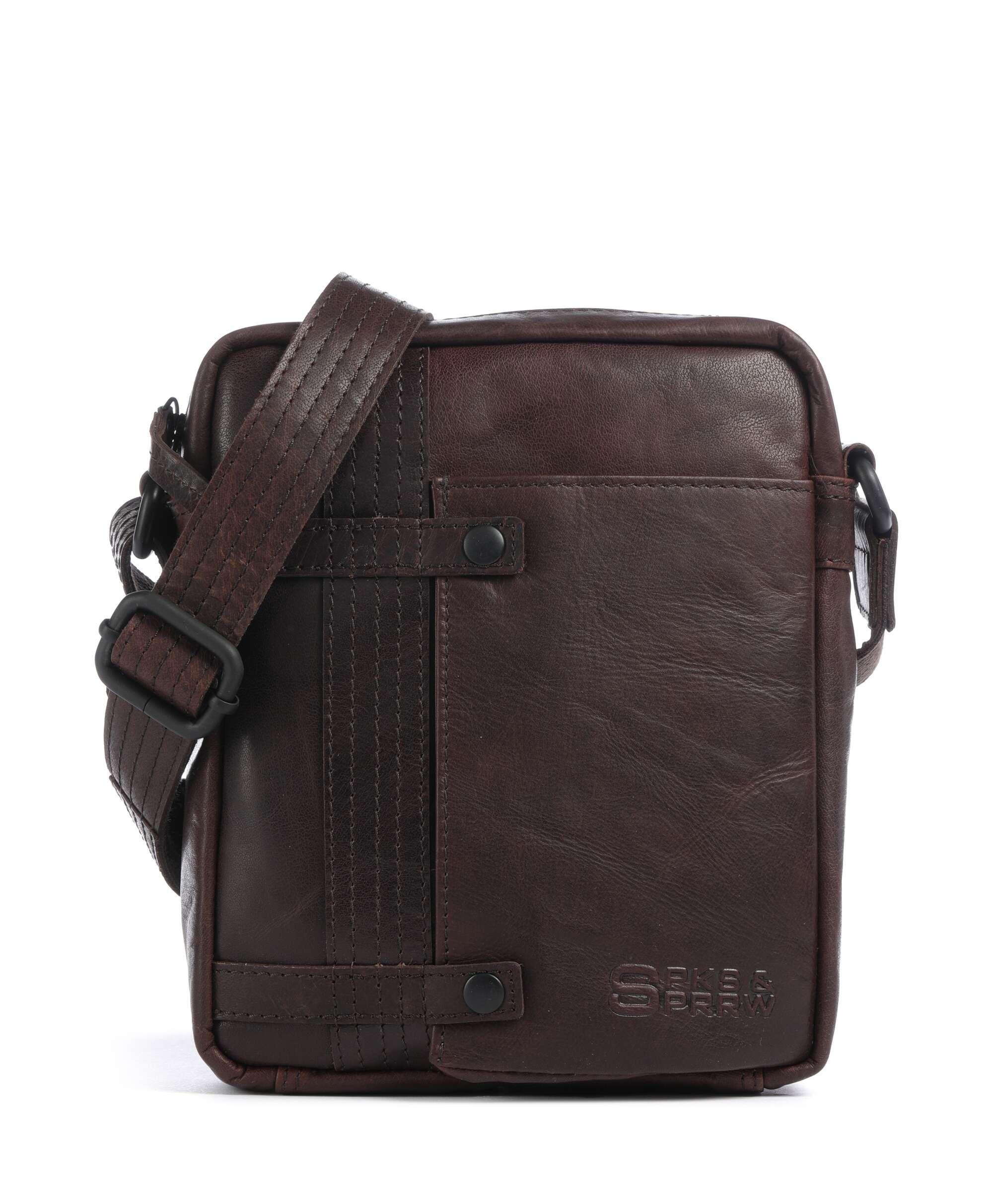 Spikes & Sparrow Bronco Benn Crossbody tas dark brown