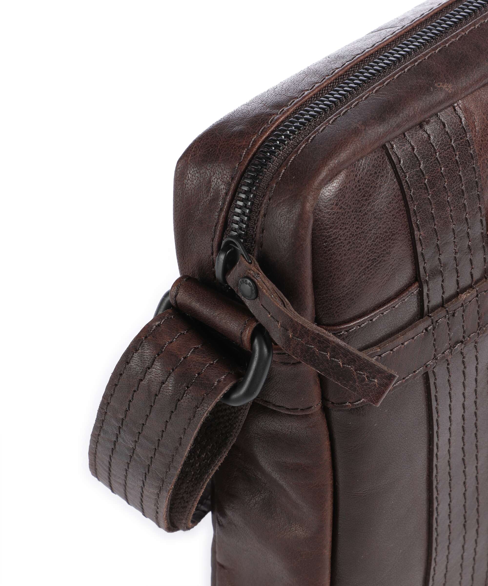 Spikes & Sparrow Bronco Benn Crossbody tas dark brown - Image 4