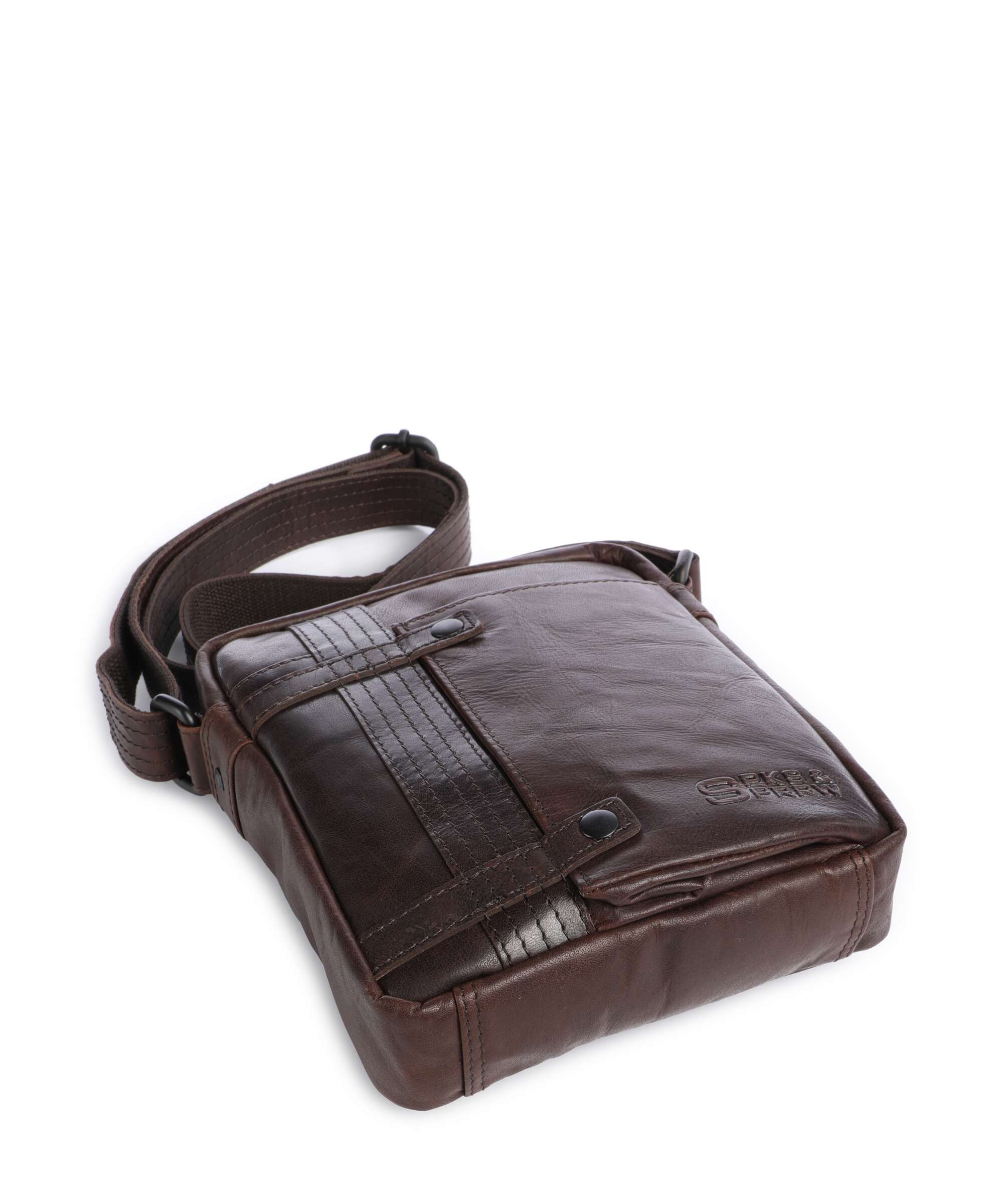 Spikes & Sparrow Bronco Benn Crossbody tas dark brown - Image 5