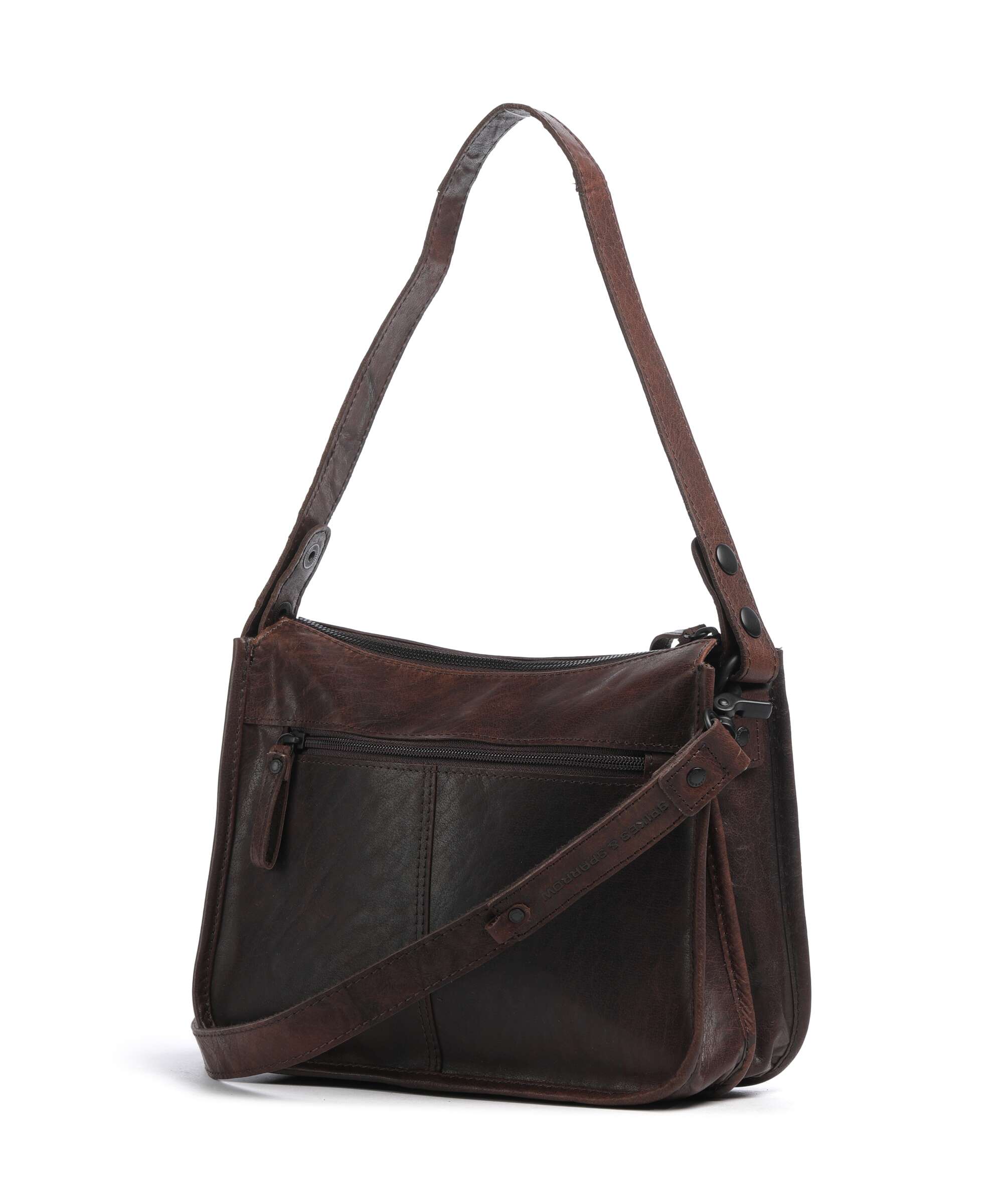 Spikes & Sparrow Bronco Chanice Schoudertas dark brown - Image 2