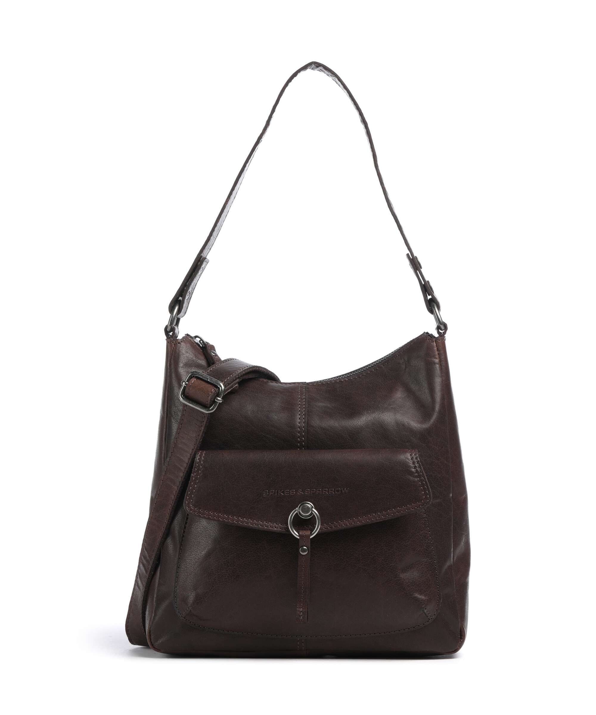 Spikes & Sparrow Bronco Cydney Hobo tas dark brown