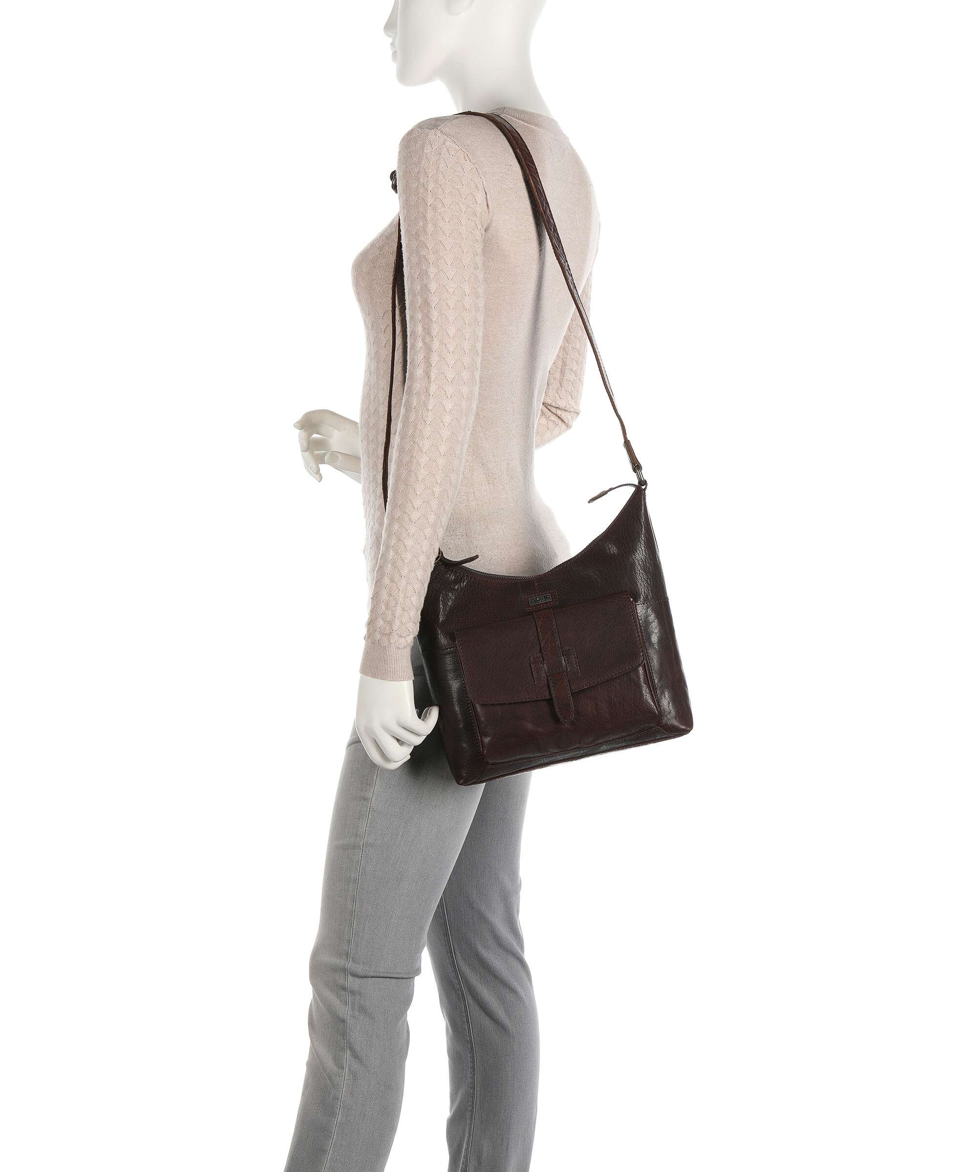 Spikes & Sparrow Bronco Hobo tas dark brown - Image 3
