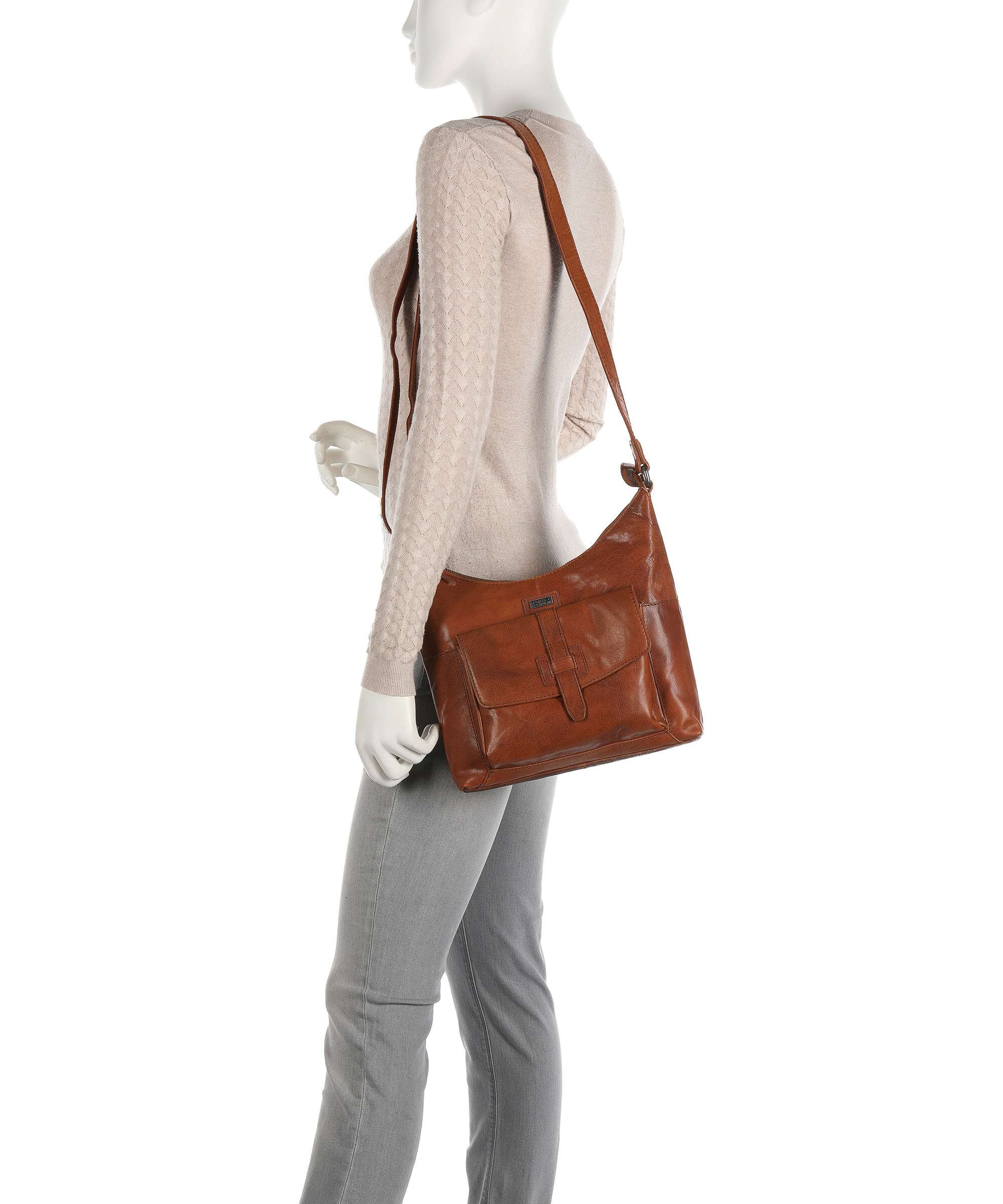 Spikes & Sparrow Bronco Hobo tas brandy - Image 3