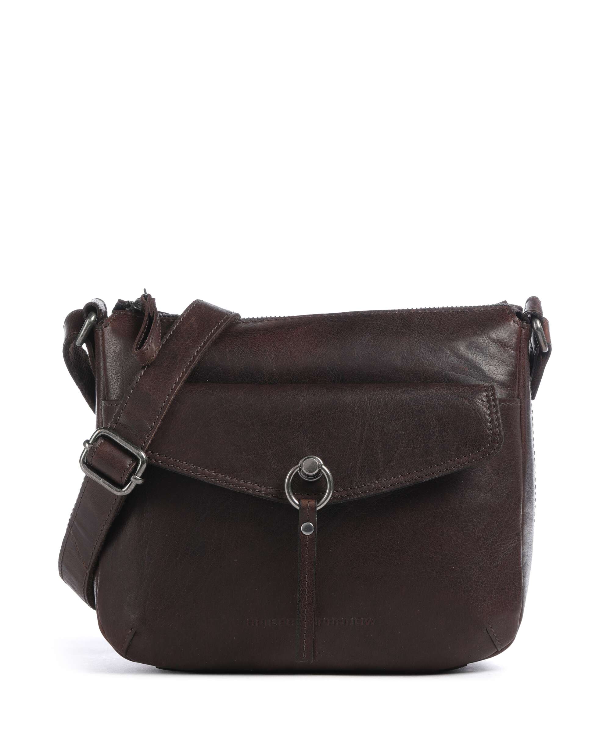 Spikes & Sparrow Bronco Jinthe Crossbody tas dark brown
