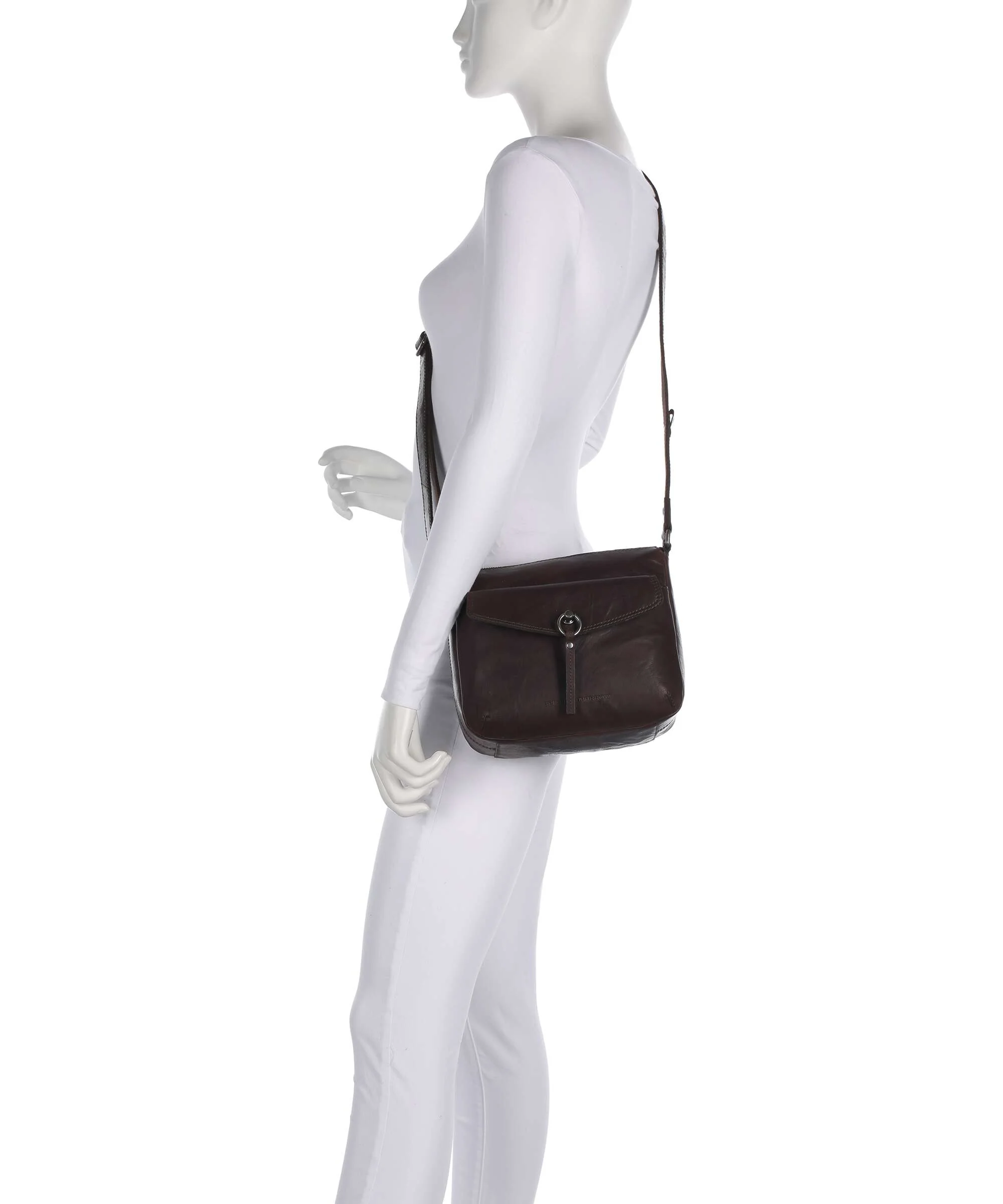 Spikes & Sparrow Bronco Jinthe Crossbody tas dark brown - Image 3
