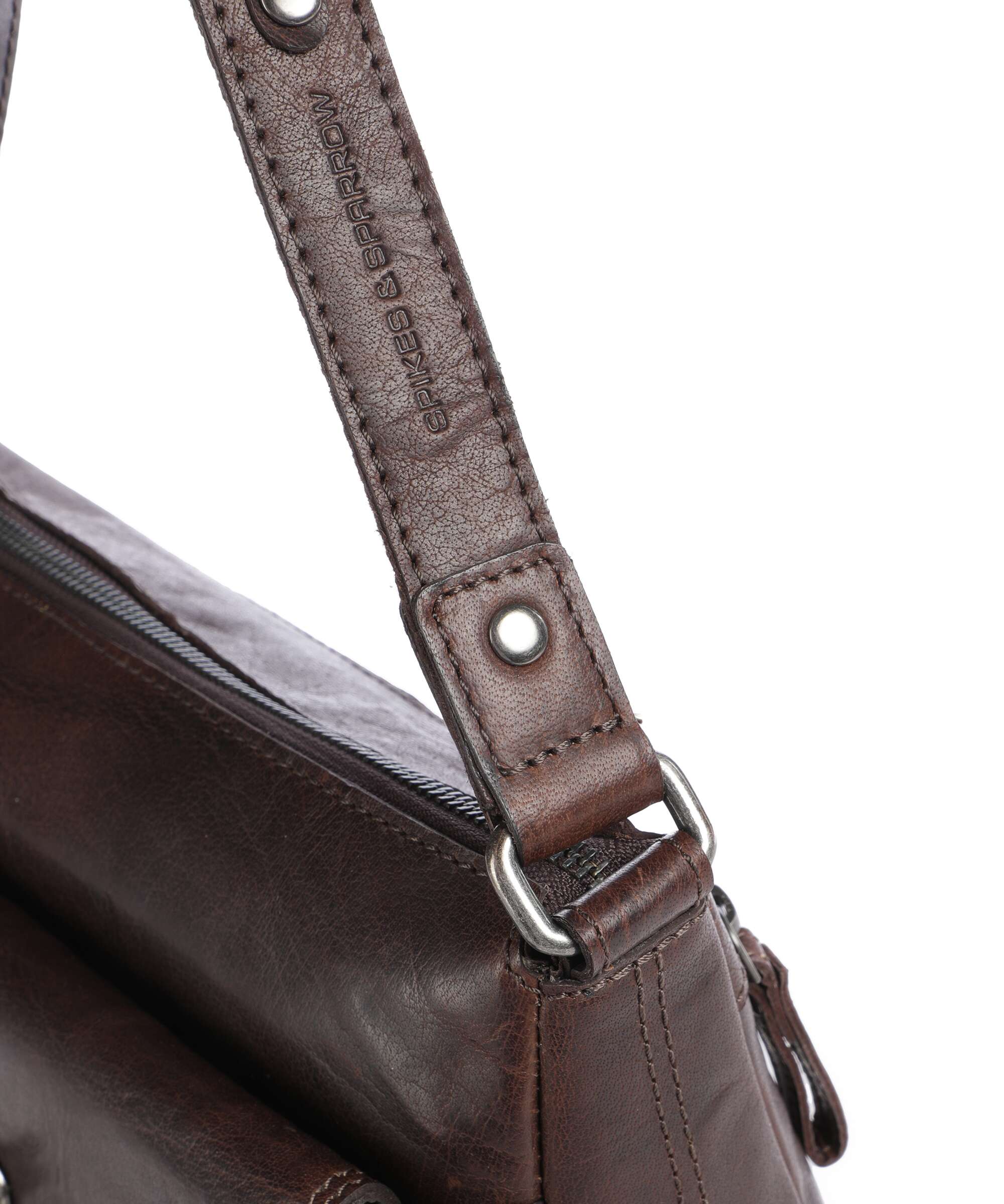 Spikes & Sparrow Bronco Jinthe Crossbody tas dark brown - Image 4