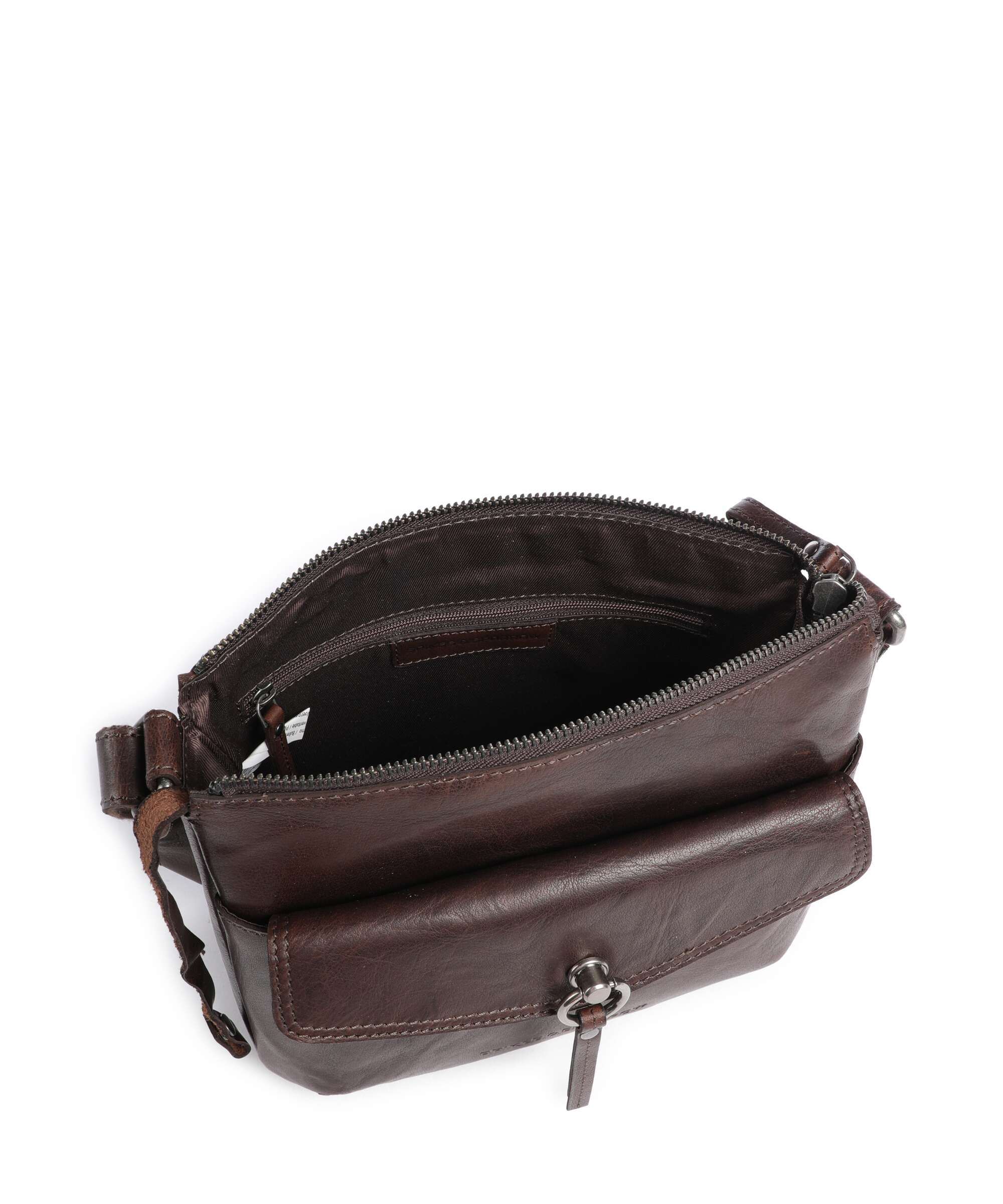 Spikes & Sparrow Bronco Jinthe Crossbody tas dark brown - Image 6