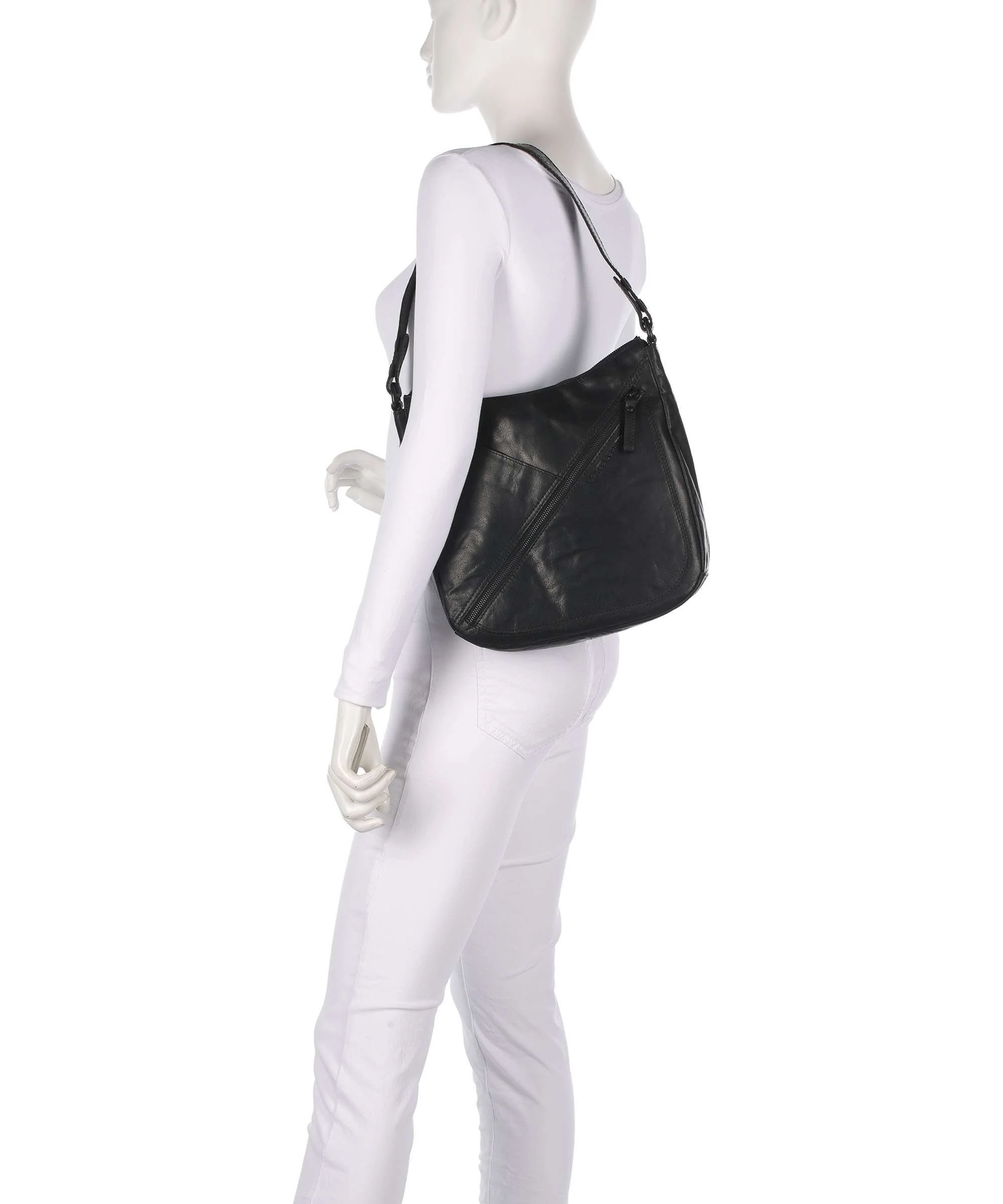 Spikes & Sparrow Bronco Lillia Hobo tas black - Image 4
