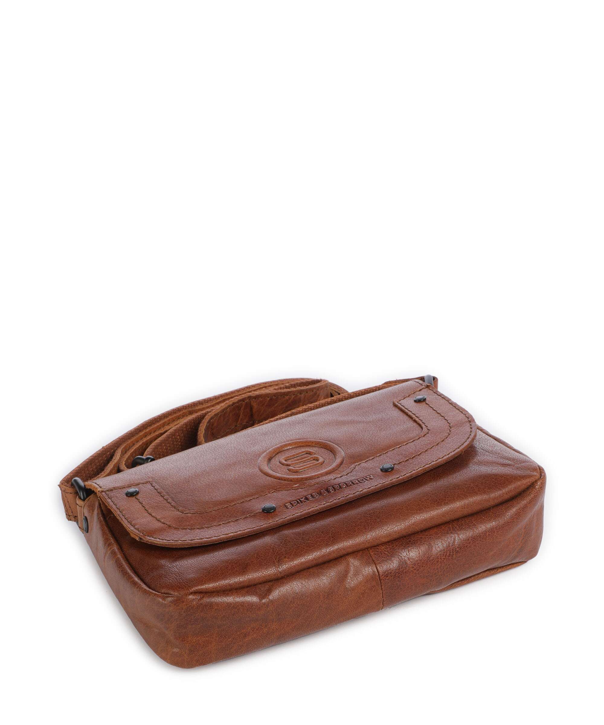 Spikes & Sparrow Bronco Linne Crossbody tas brandy - Image 5