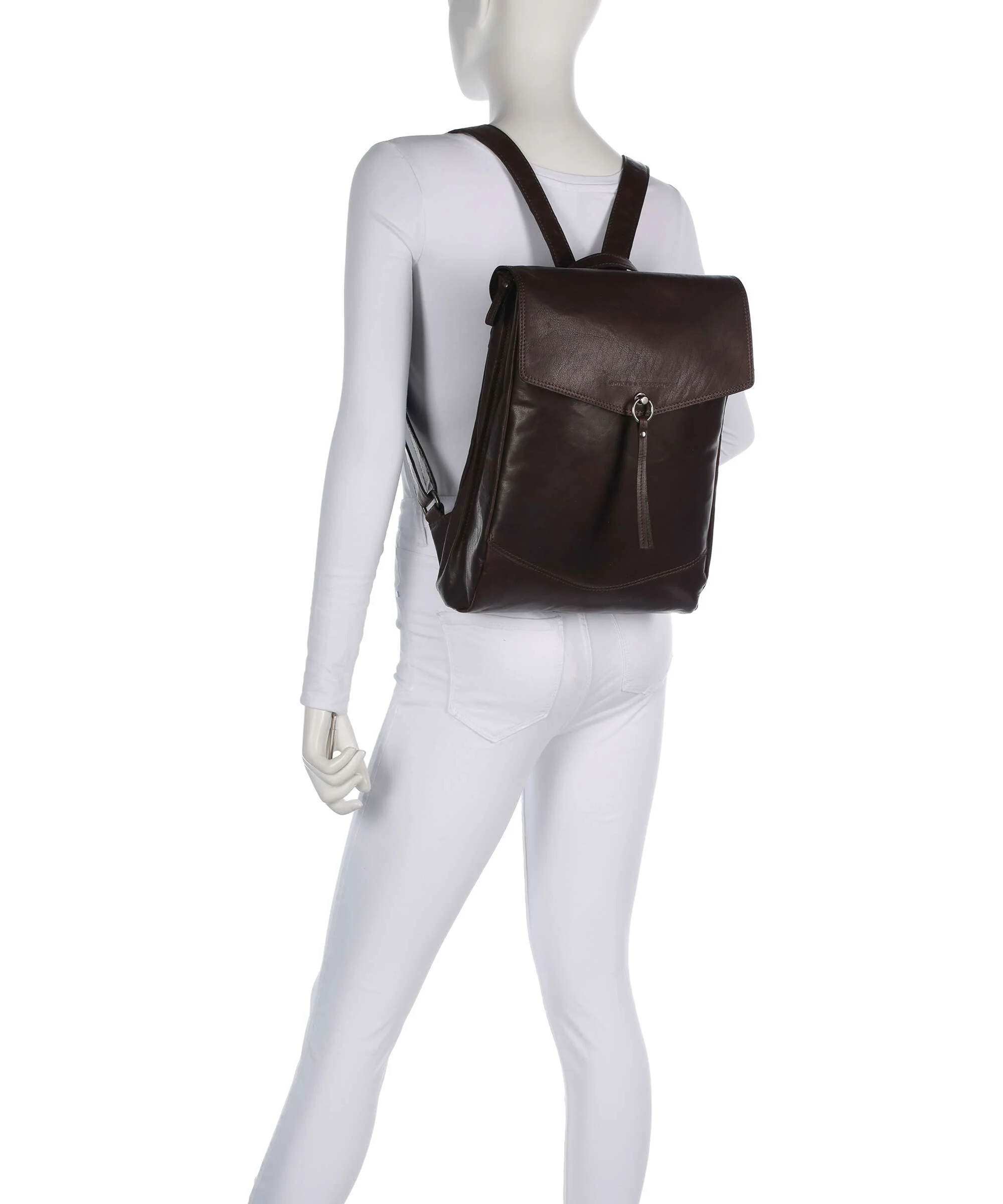 Spikes & Sparrow Bronco Marlotte Laptop rugzak dark brown - Image 3