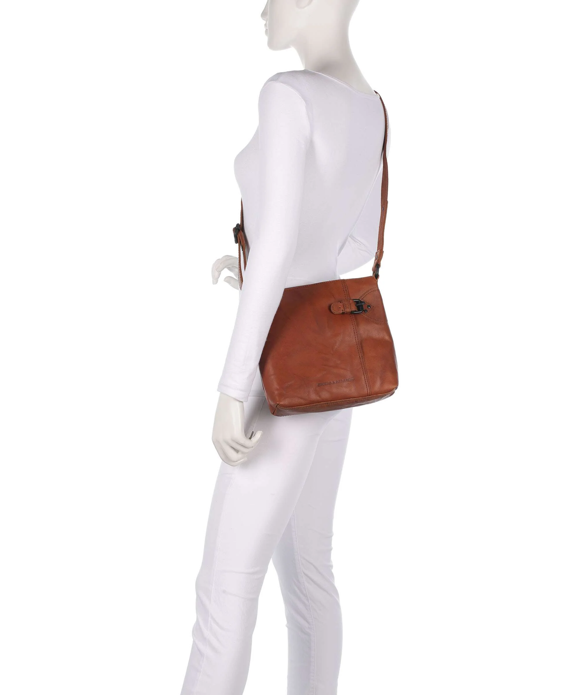 Spikes & Sparrow Bronco Serina Crossbody tas brandy - Image 3