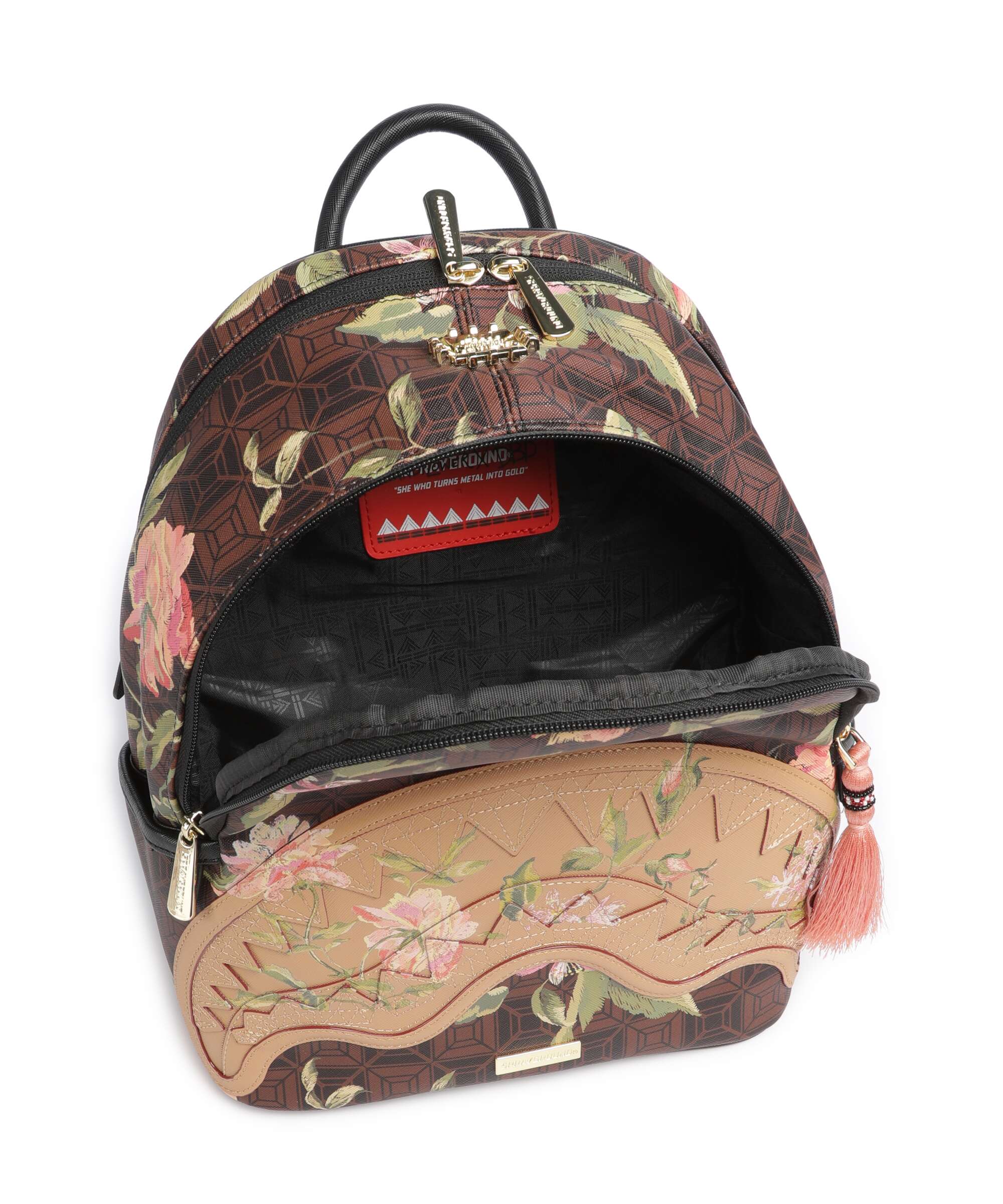 Sprayground AI Henny Floral Rugzak brown - Image 5