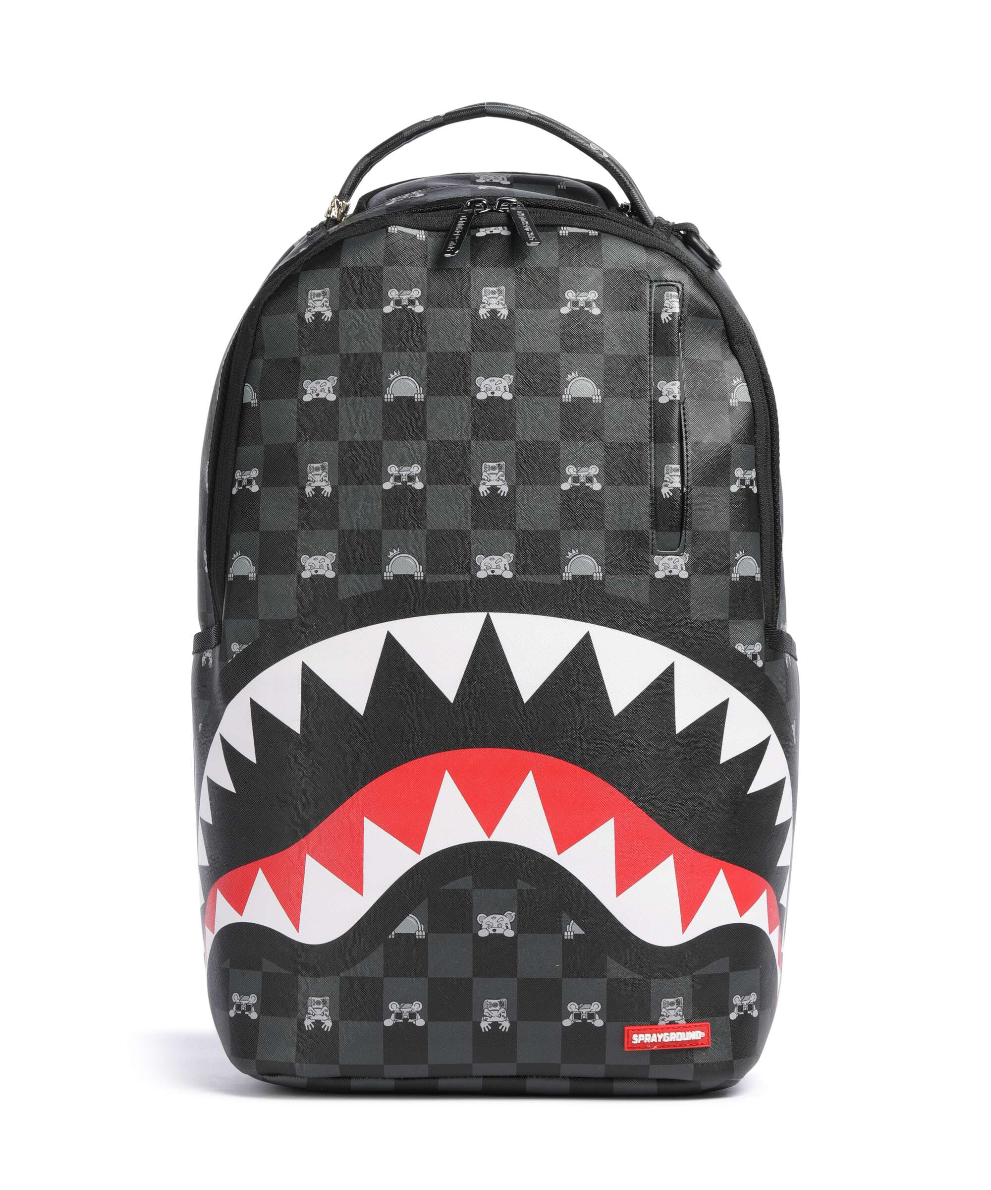 Sprayground Gray Peeking Character Check Rugzak black