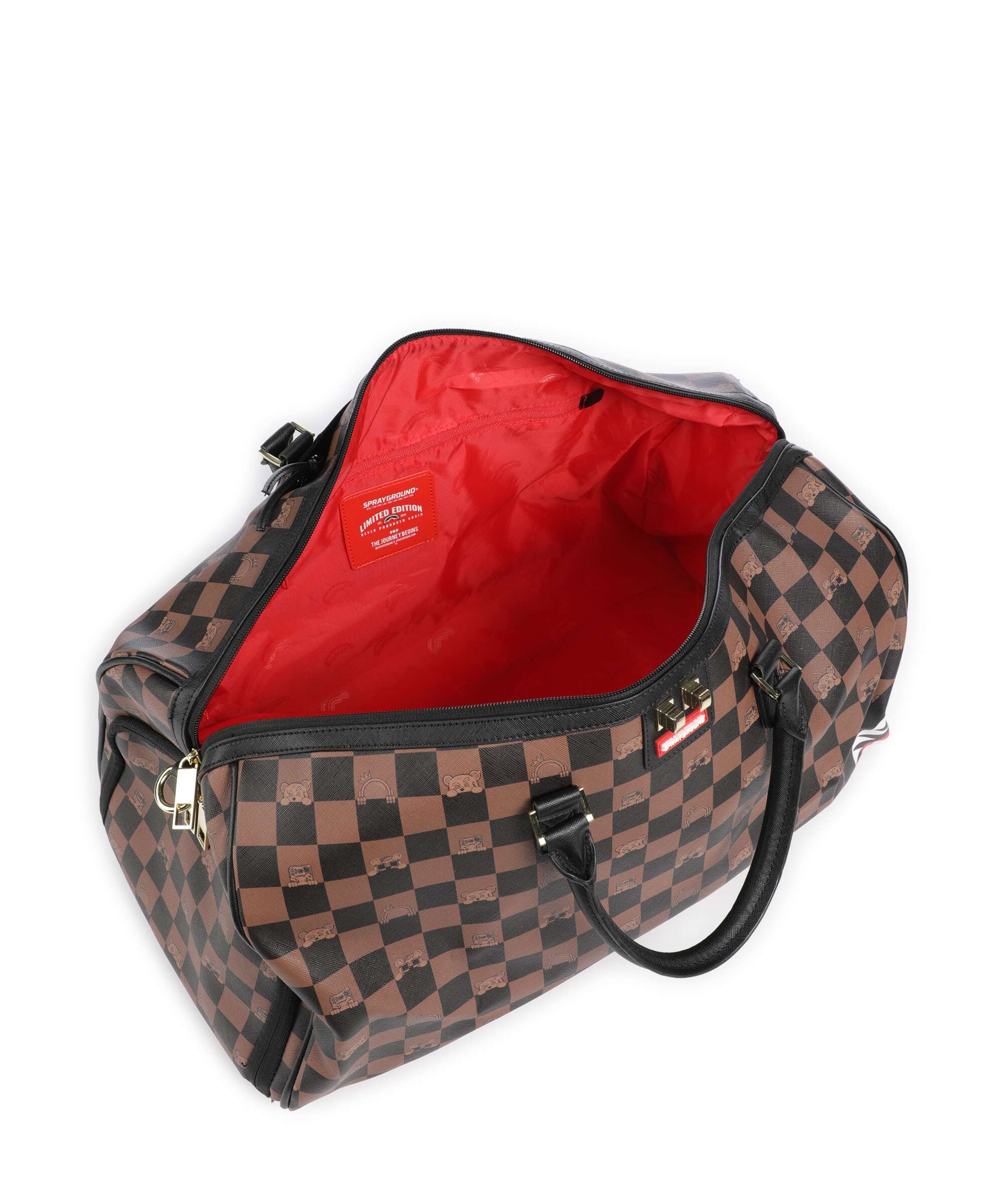 Sprayground Peeking Character Check Weekendtas multicolour - Image 6