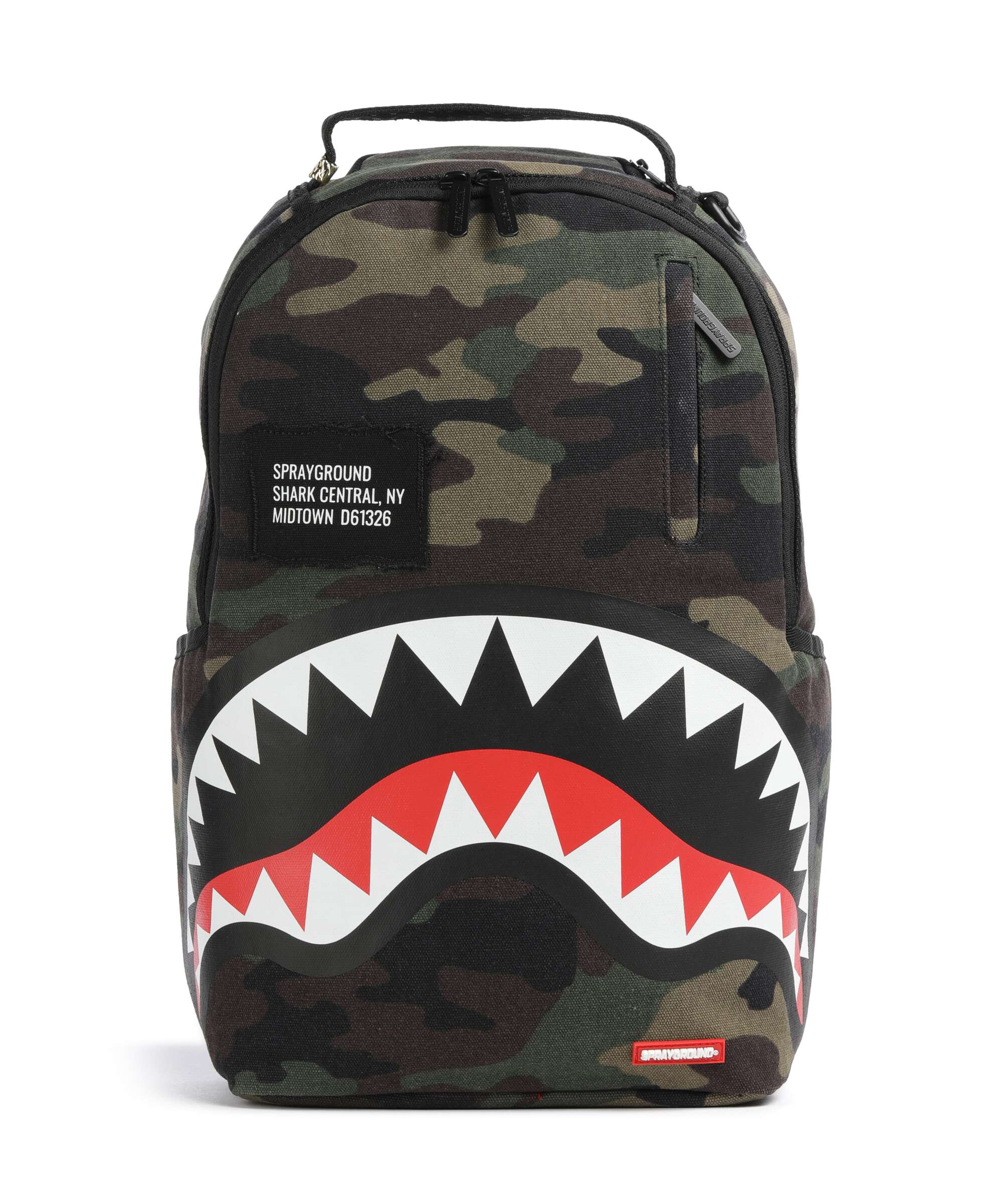 Sprayground Shark Central Camo Rugzak green